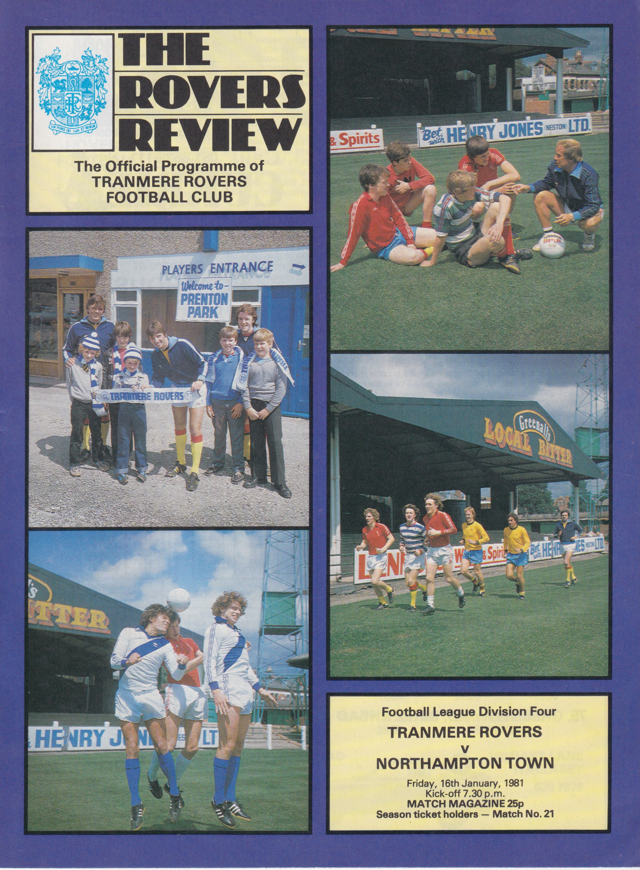 Match Programme for 30/01/1981