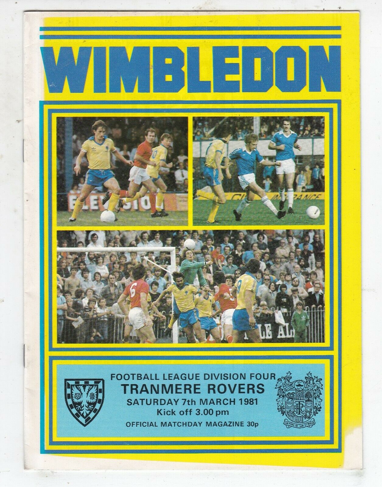Match Programme for 07/03/1981