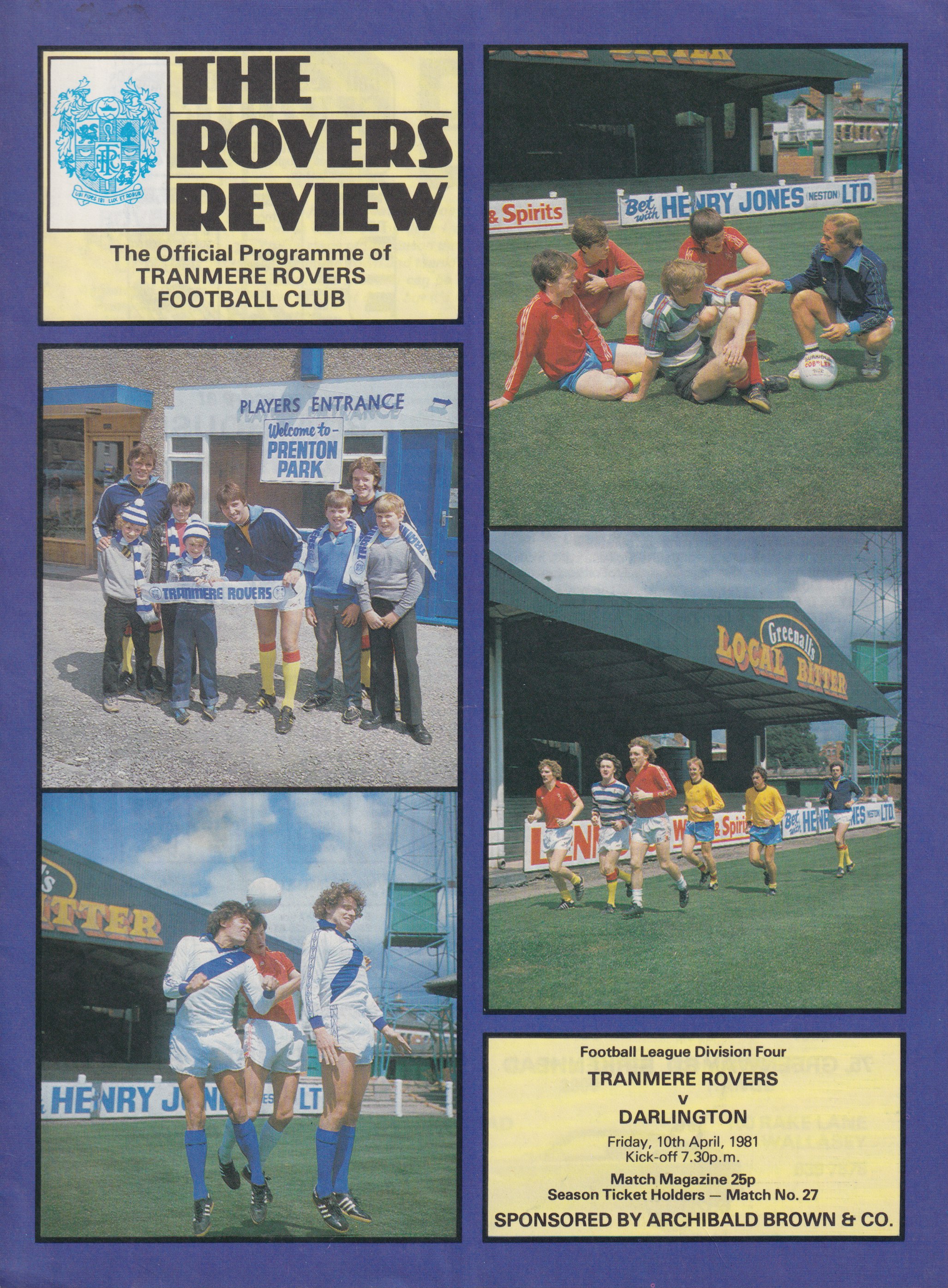 Match Programme for 10/04/1981