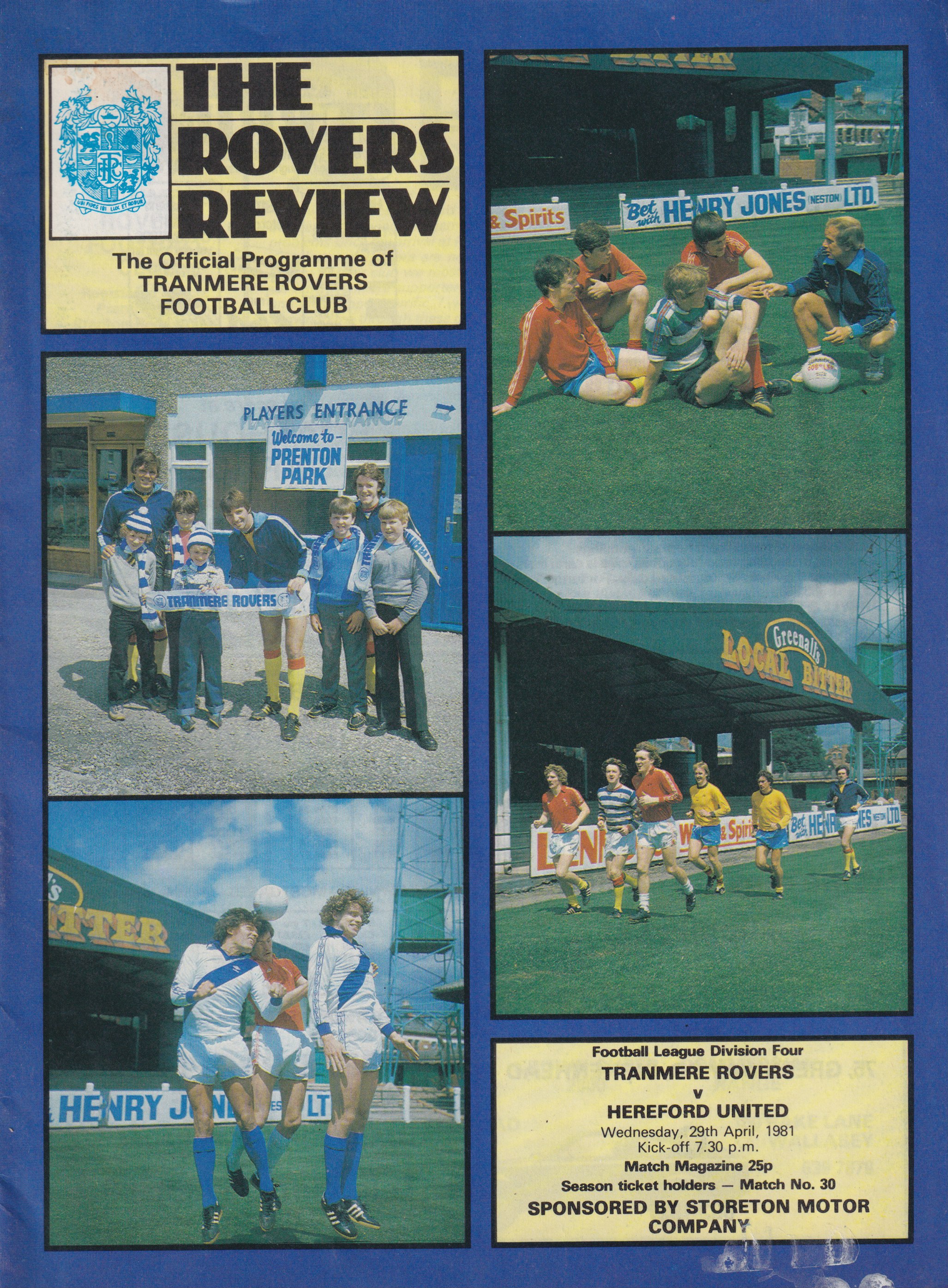 Match Programme for 29/04/1981