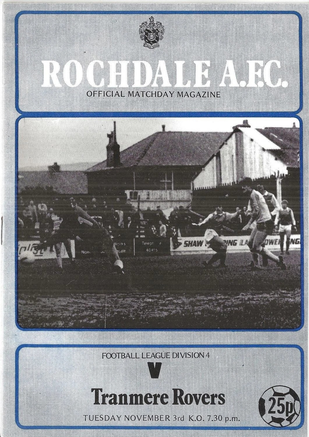 Match Programme for 03/11/1981
