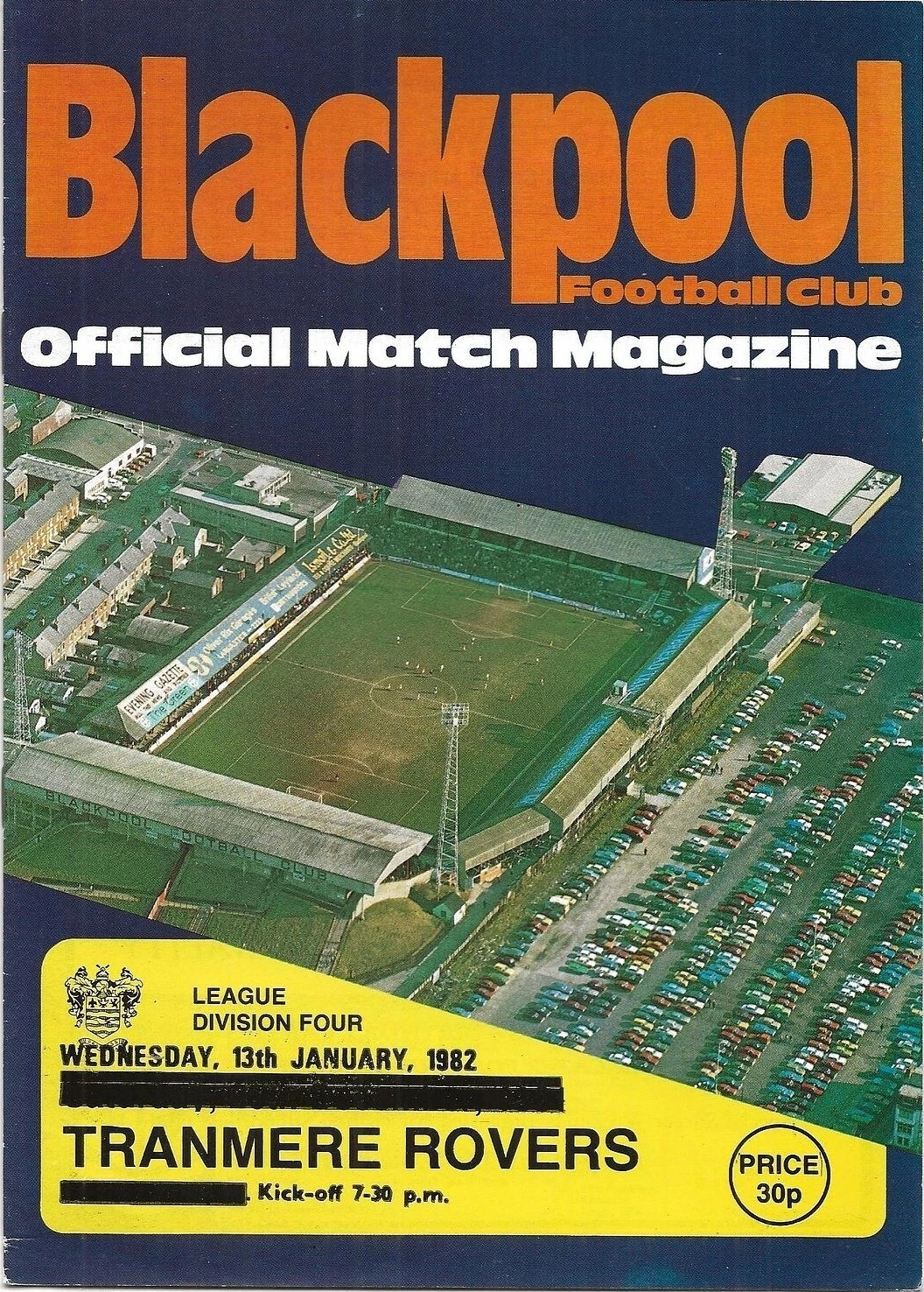 Match Programme for 13/01/1982