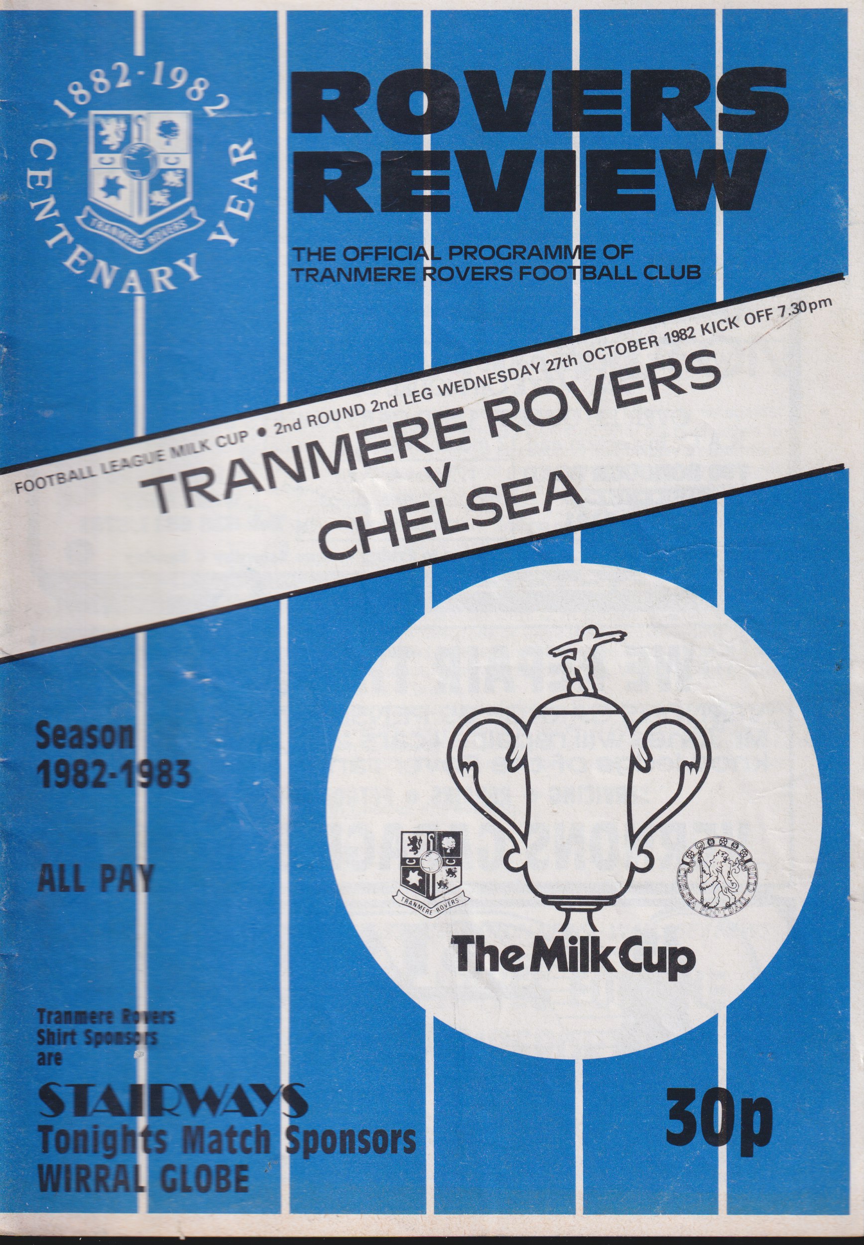 Match Programme for 27/10/1982