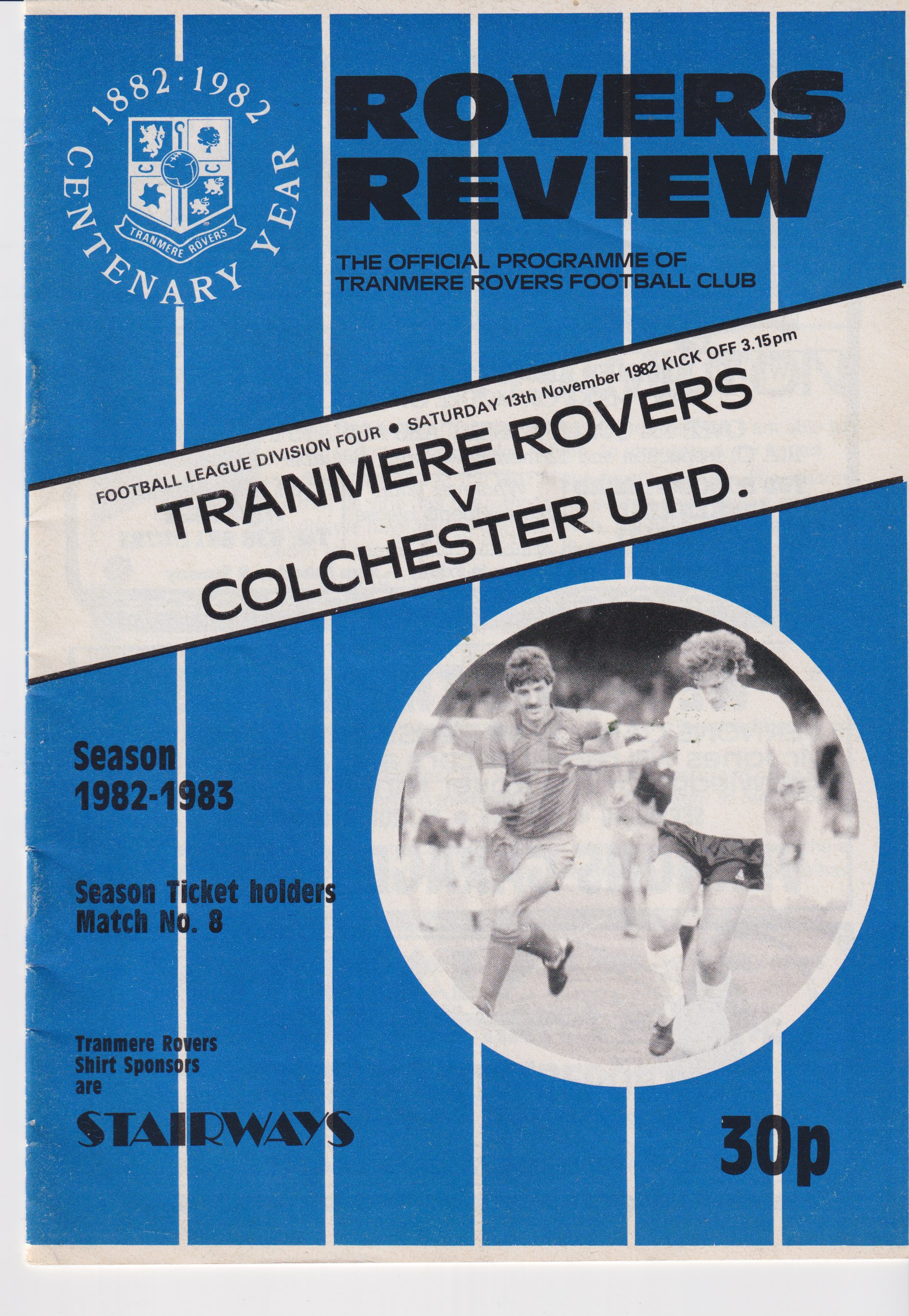 Match Programme for 13/11/1982