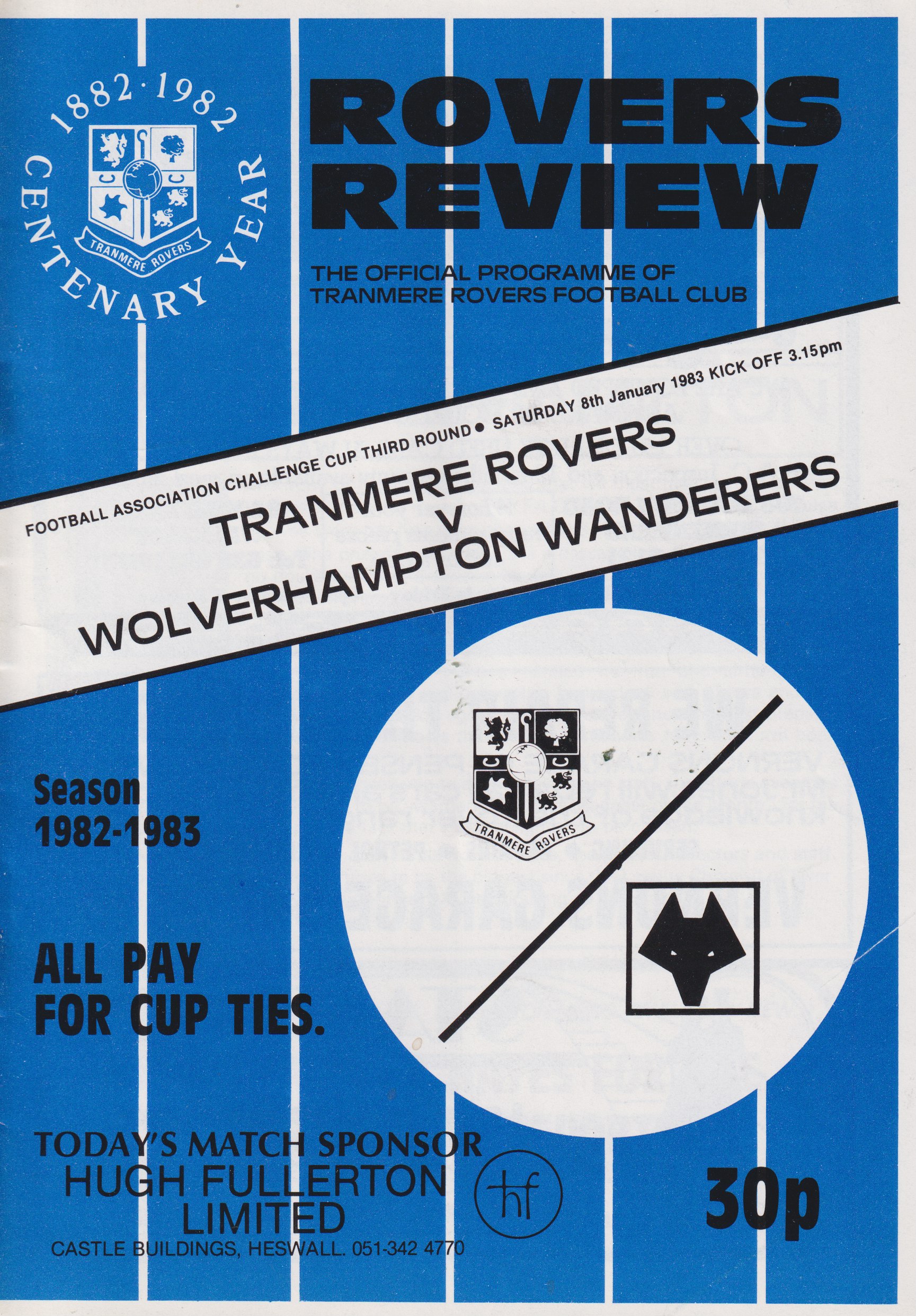 Match Programme for 08/01/1983
