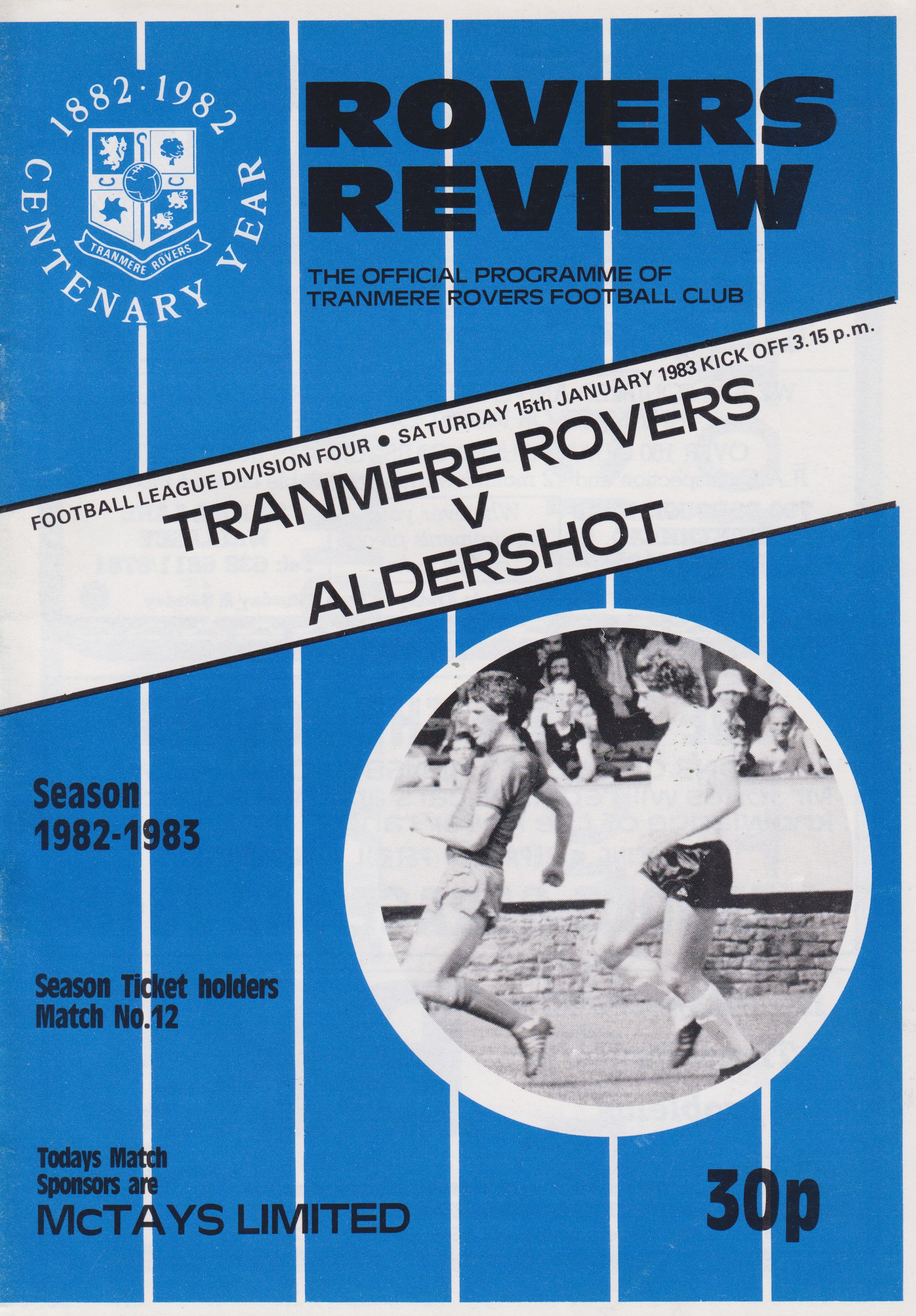 Match Programme for 25/01/1983