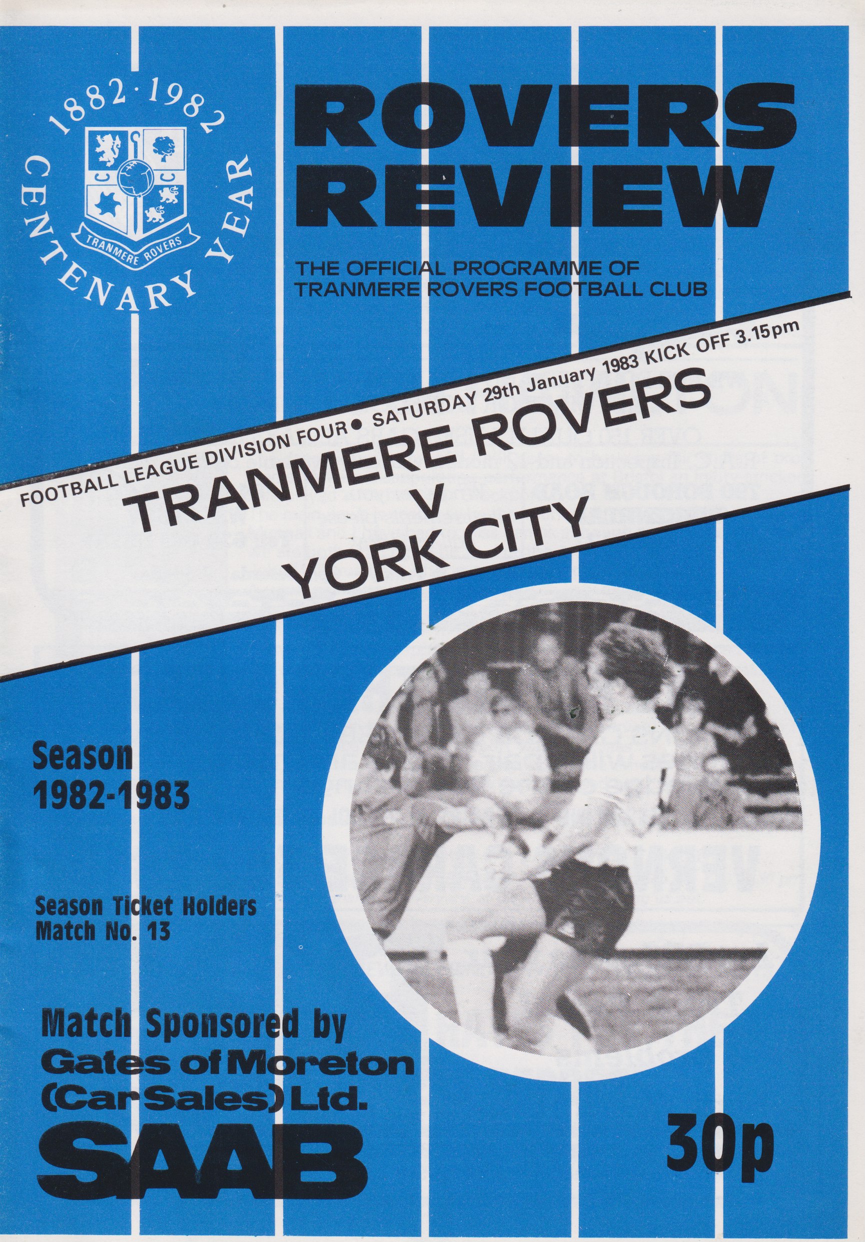 Match Programme for 29/01/1983