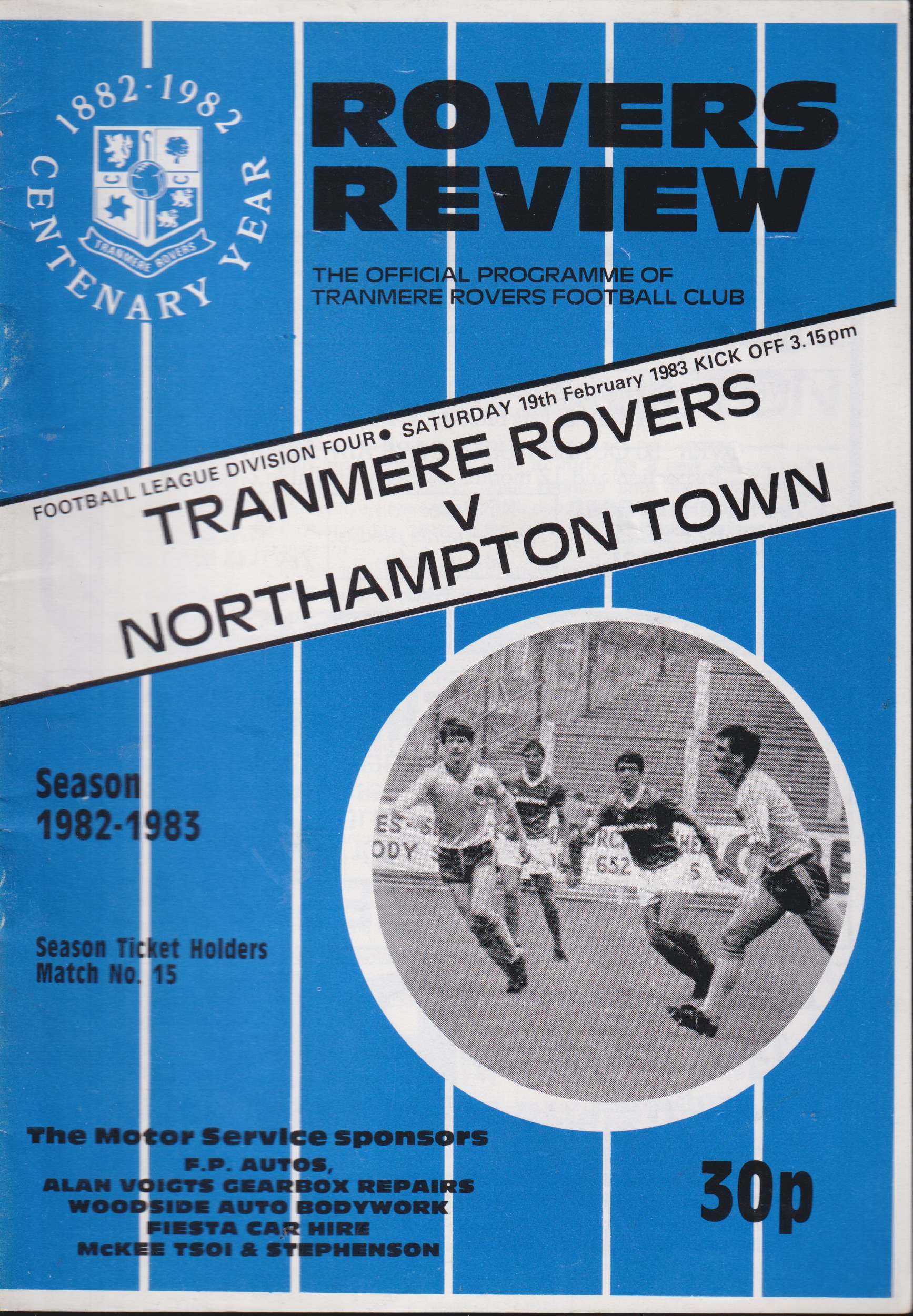 Match Programme for 19/02/1983