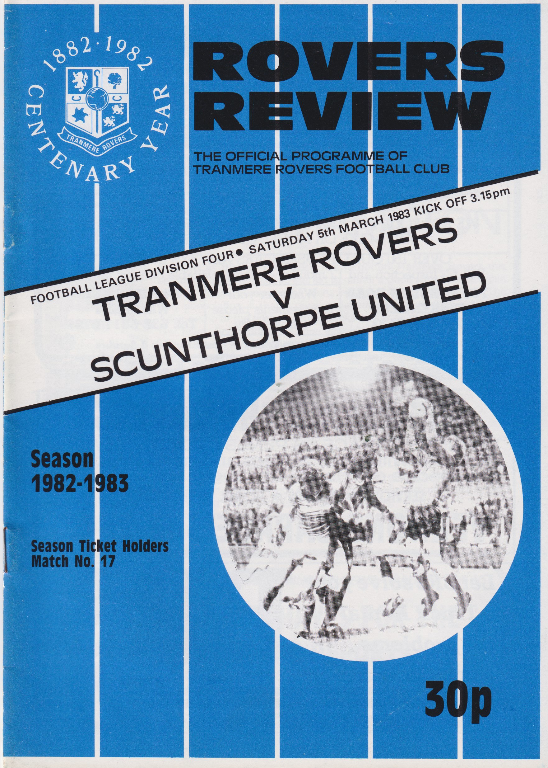 Match Programme for 05/03/1983