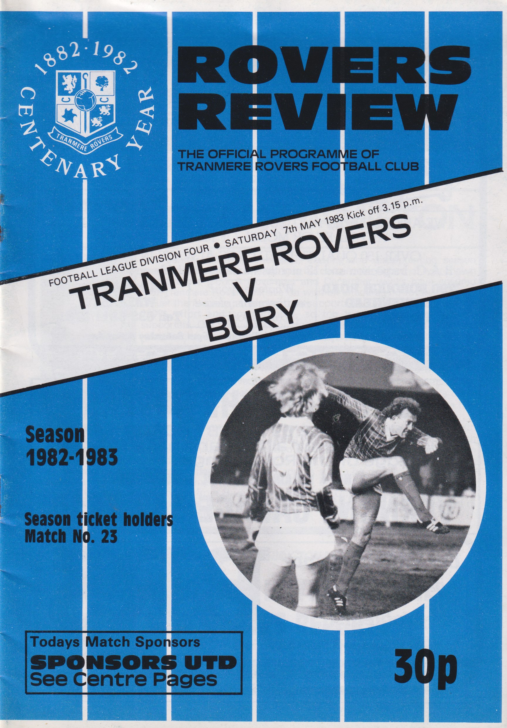 Match Programme for 07/05/1983