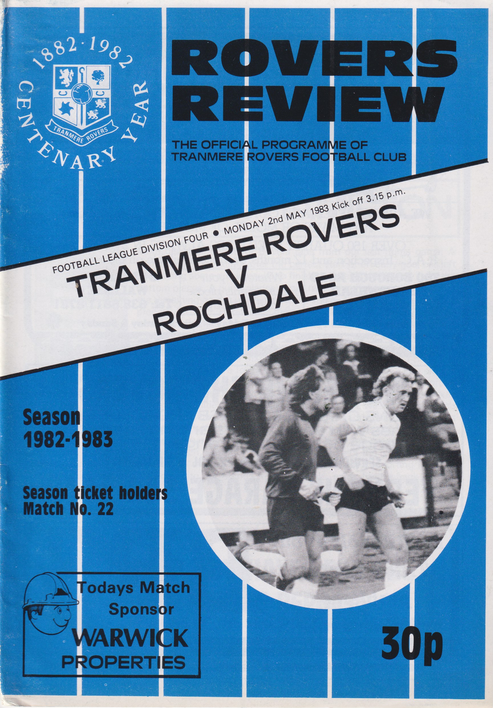 Match Programme for 16/05/1983