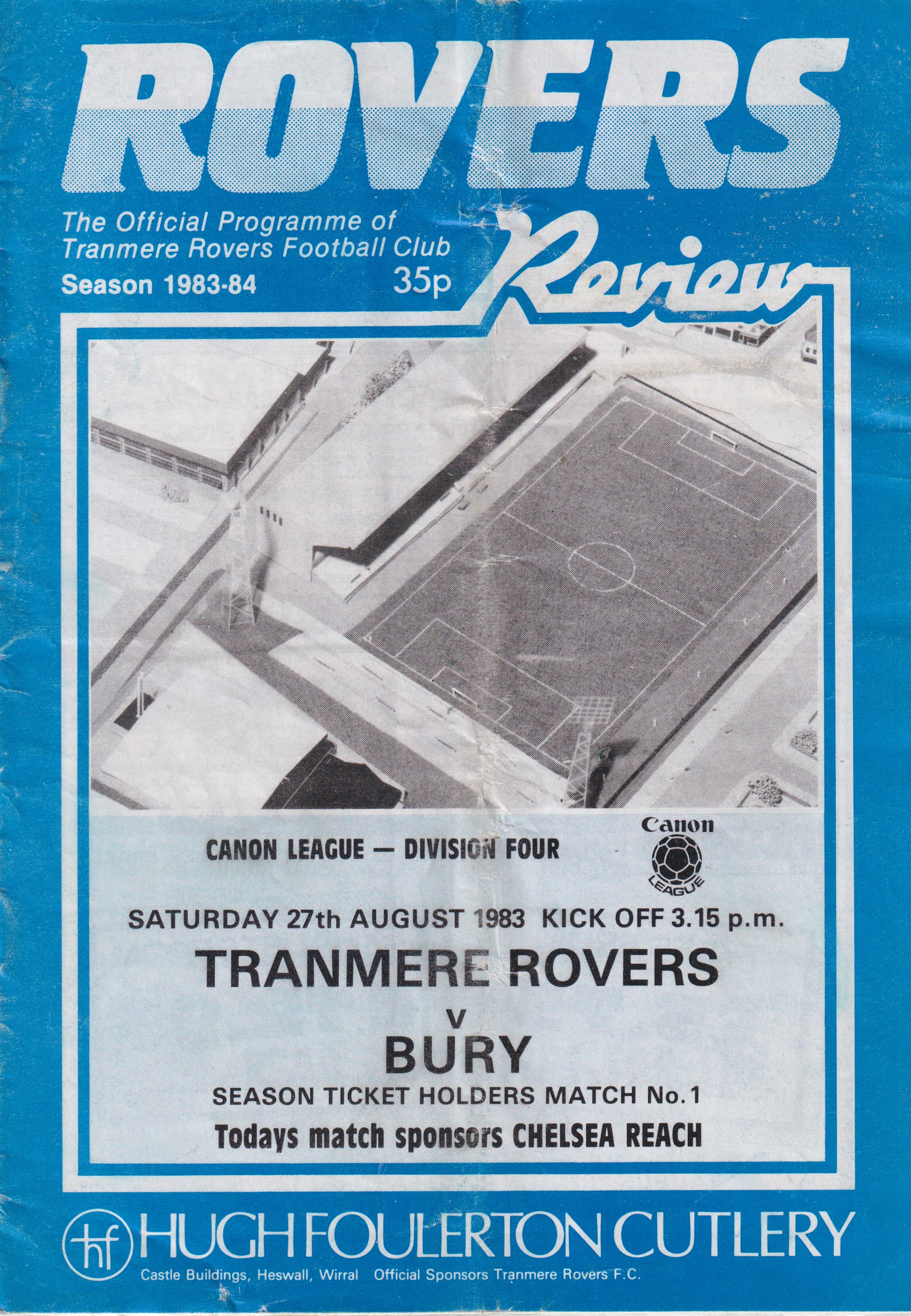 Match Programme for 27/08/1983
