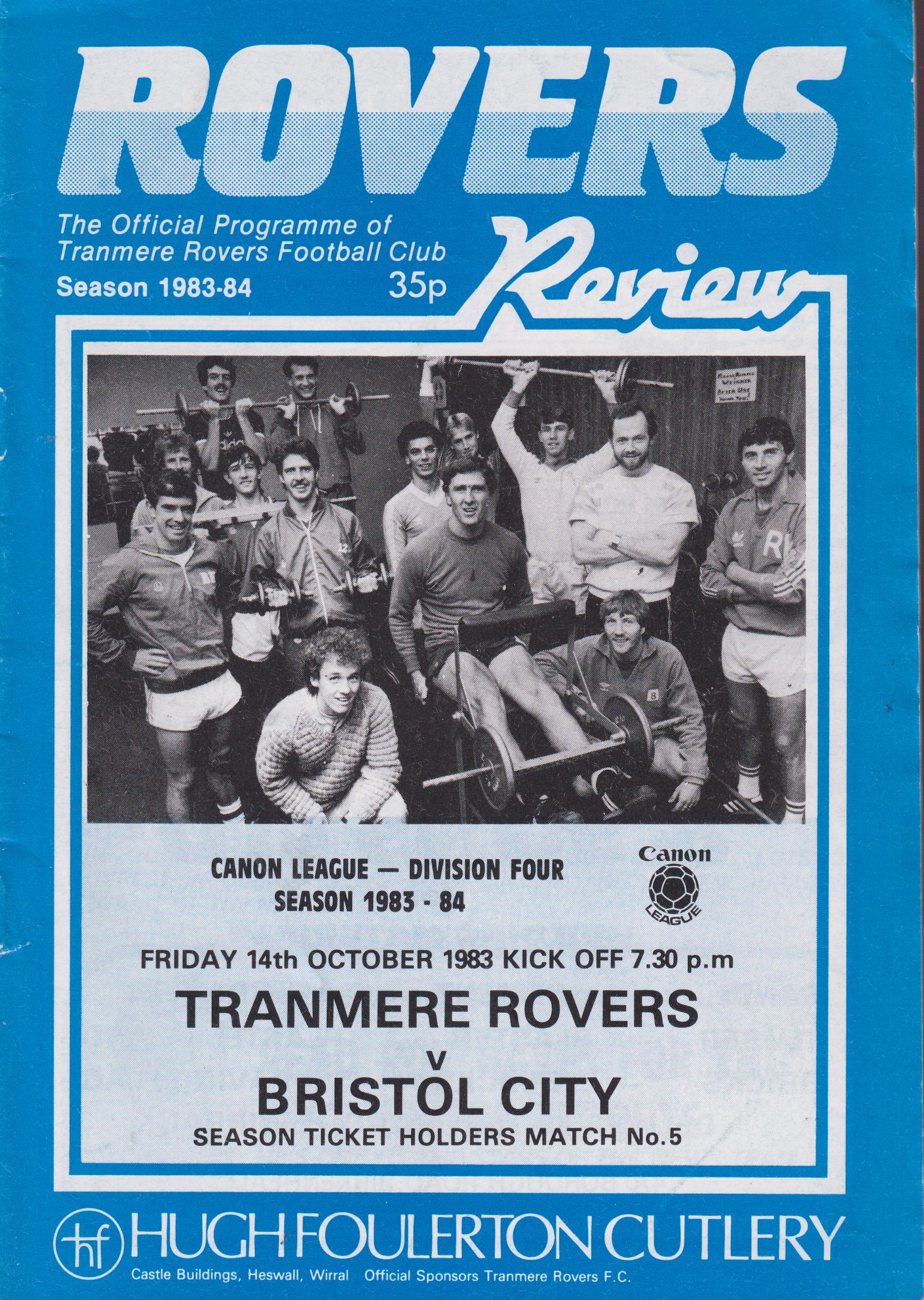 Match Programme for 14/10/1983