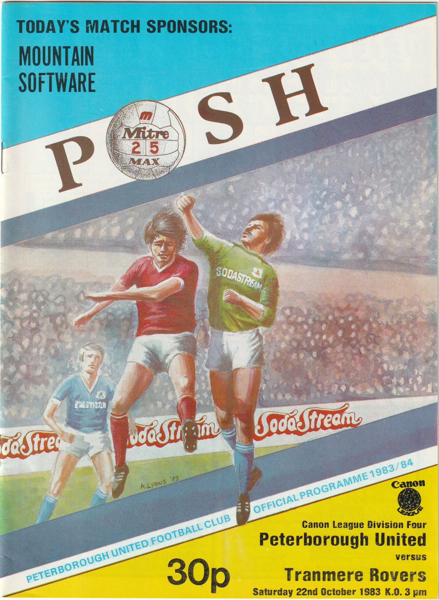 Match Programme for 22/10/1983