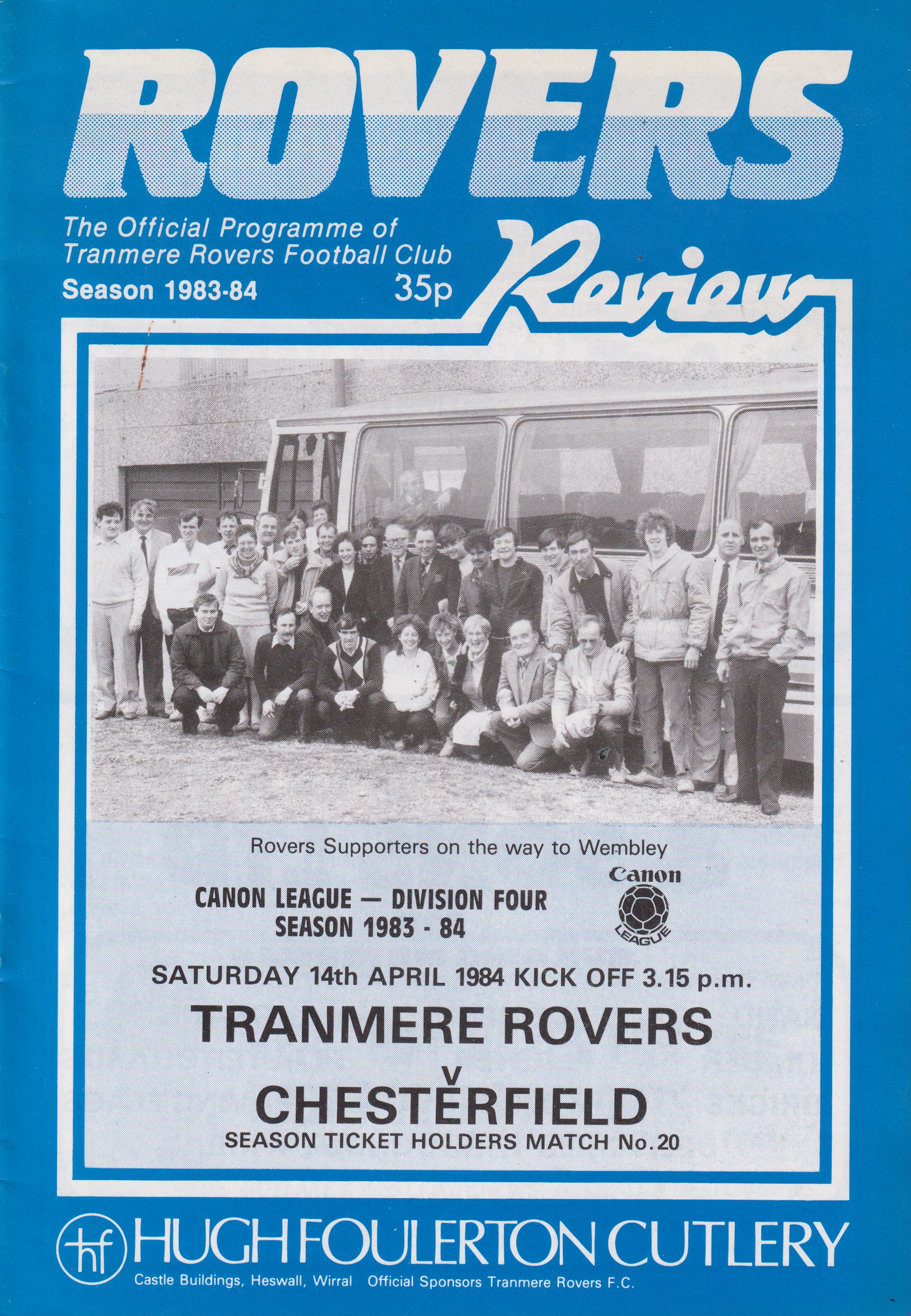 Match Programme for 14/04/1984