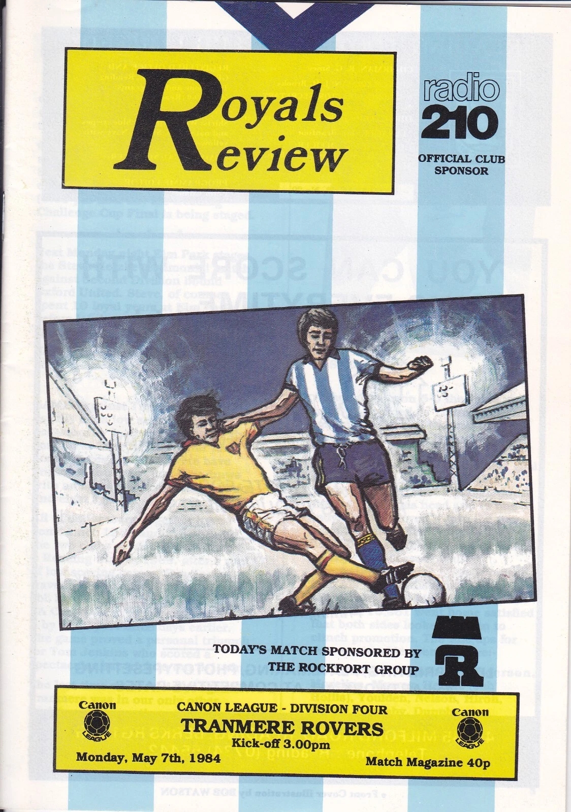 Match Programme for 07/05/1984