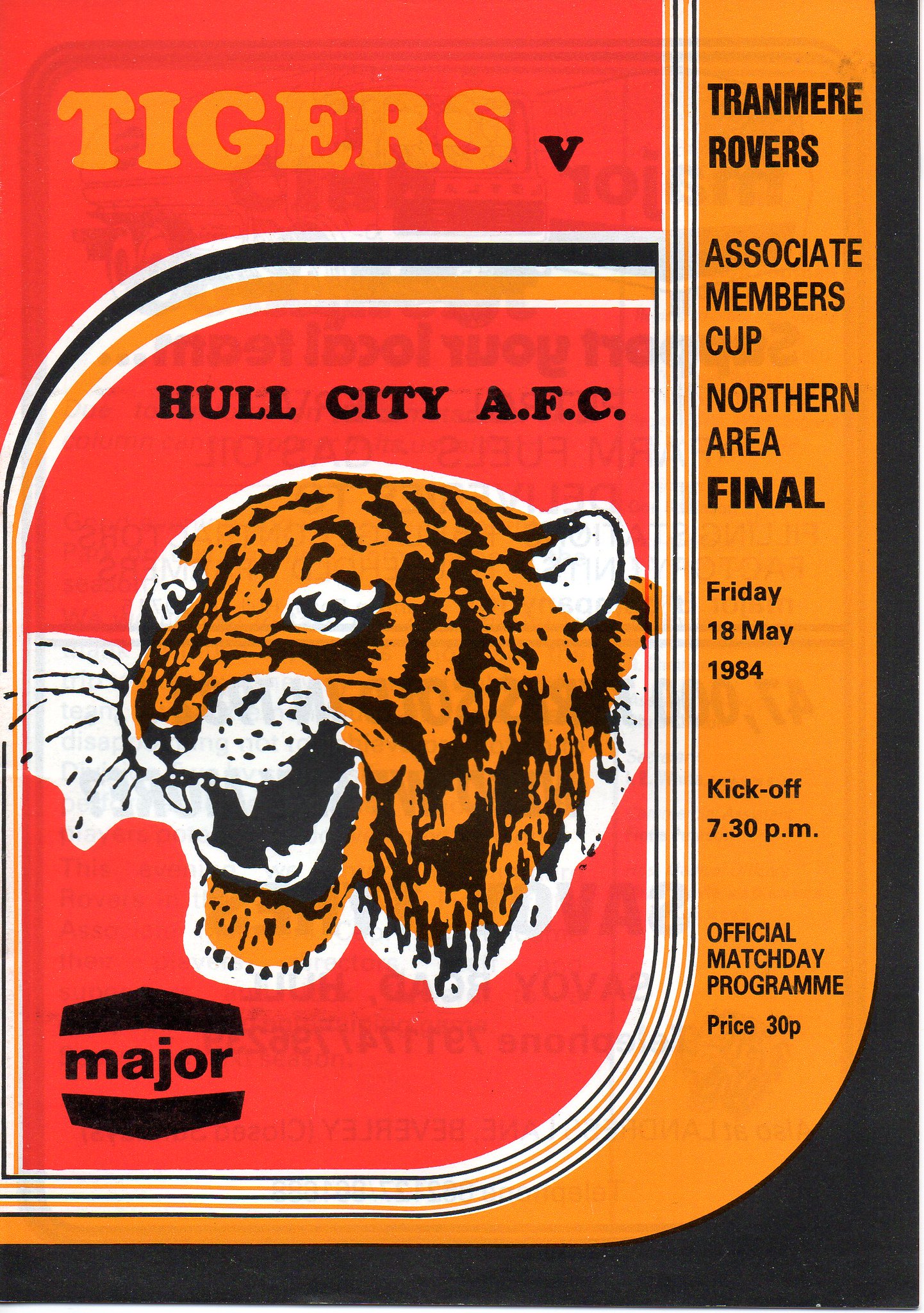 Match Programme for 18/05/1984