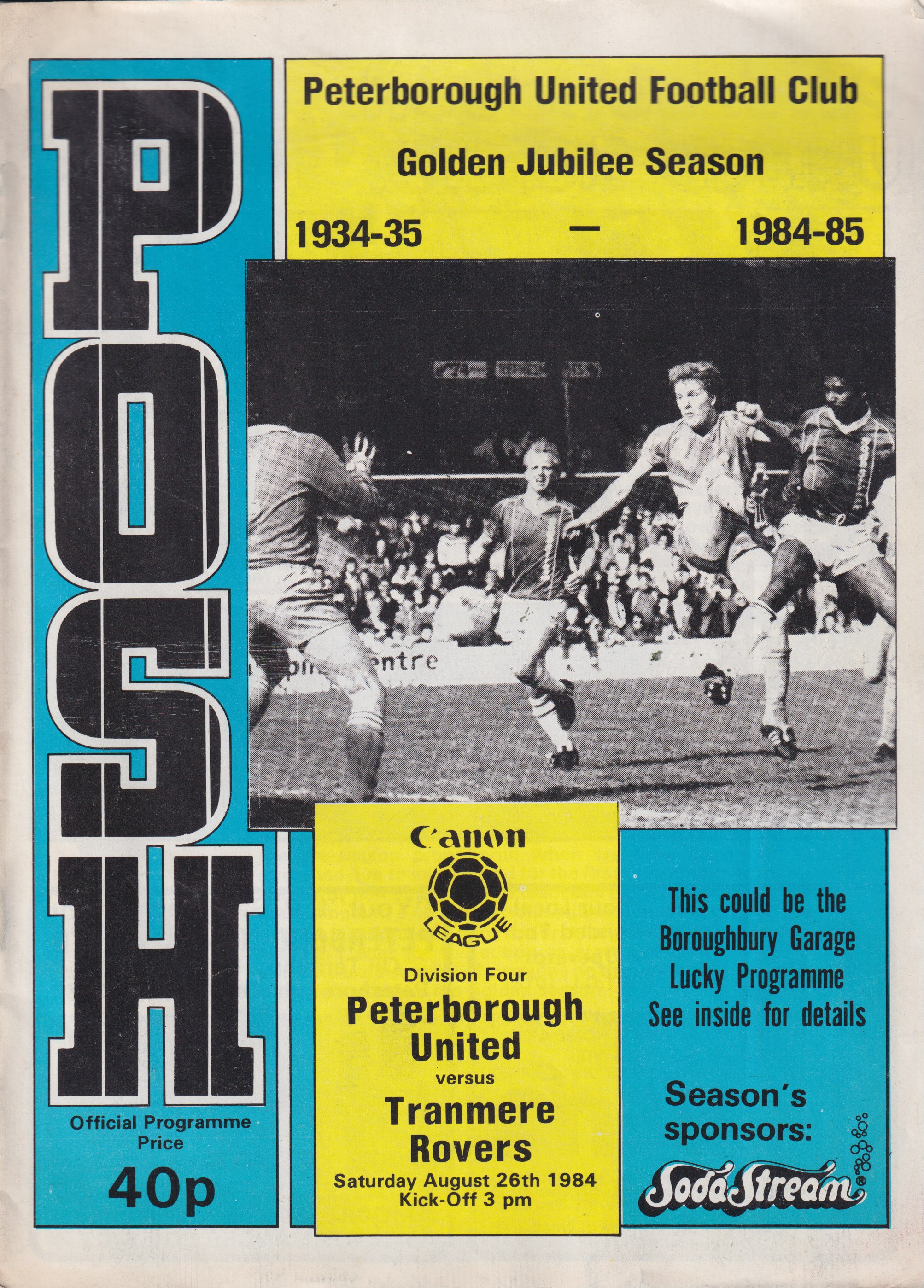 Match Programme for 25/08/1984