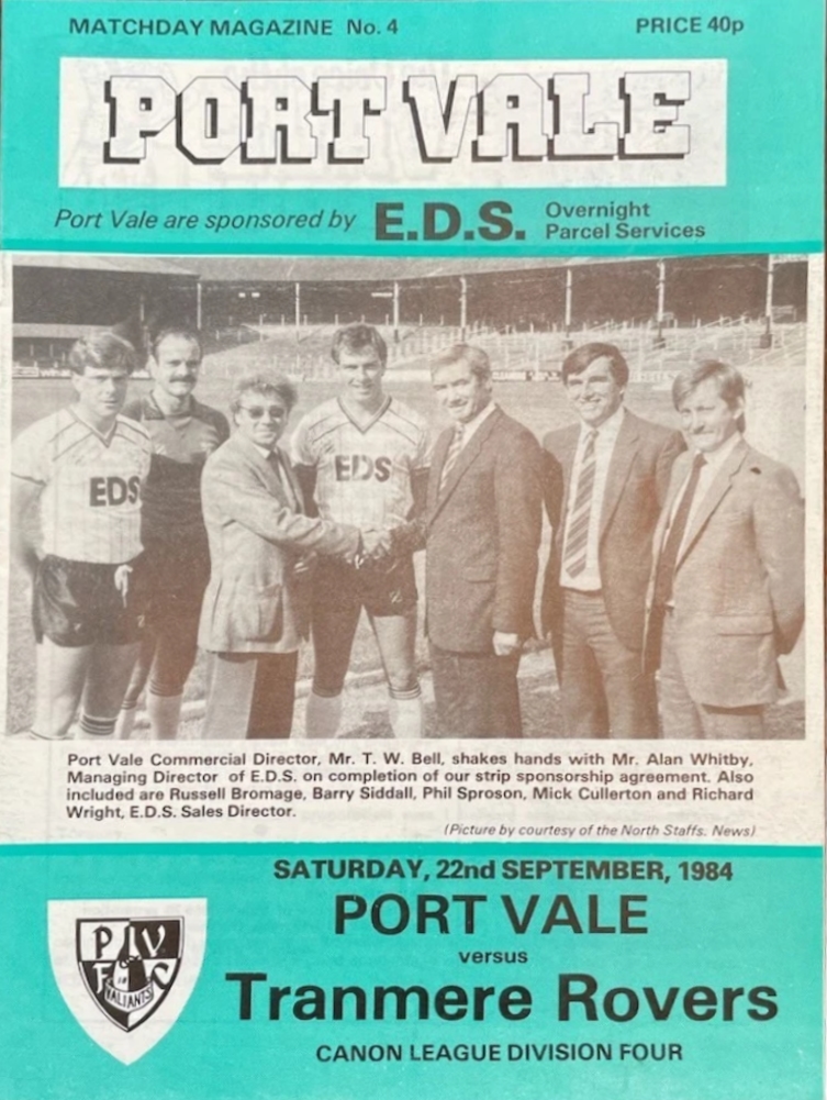 Match Programme for 22/09/1984