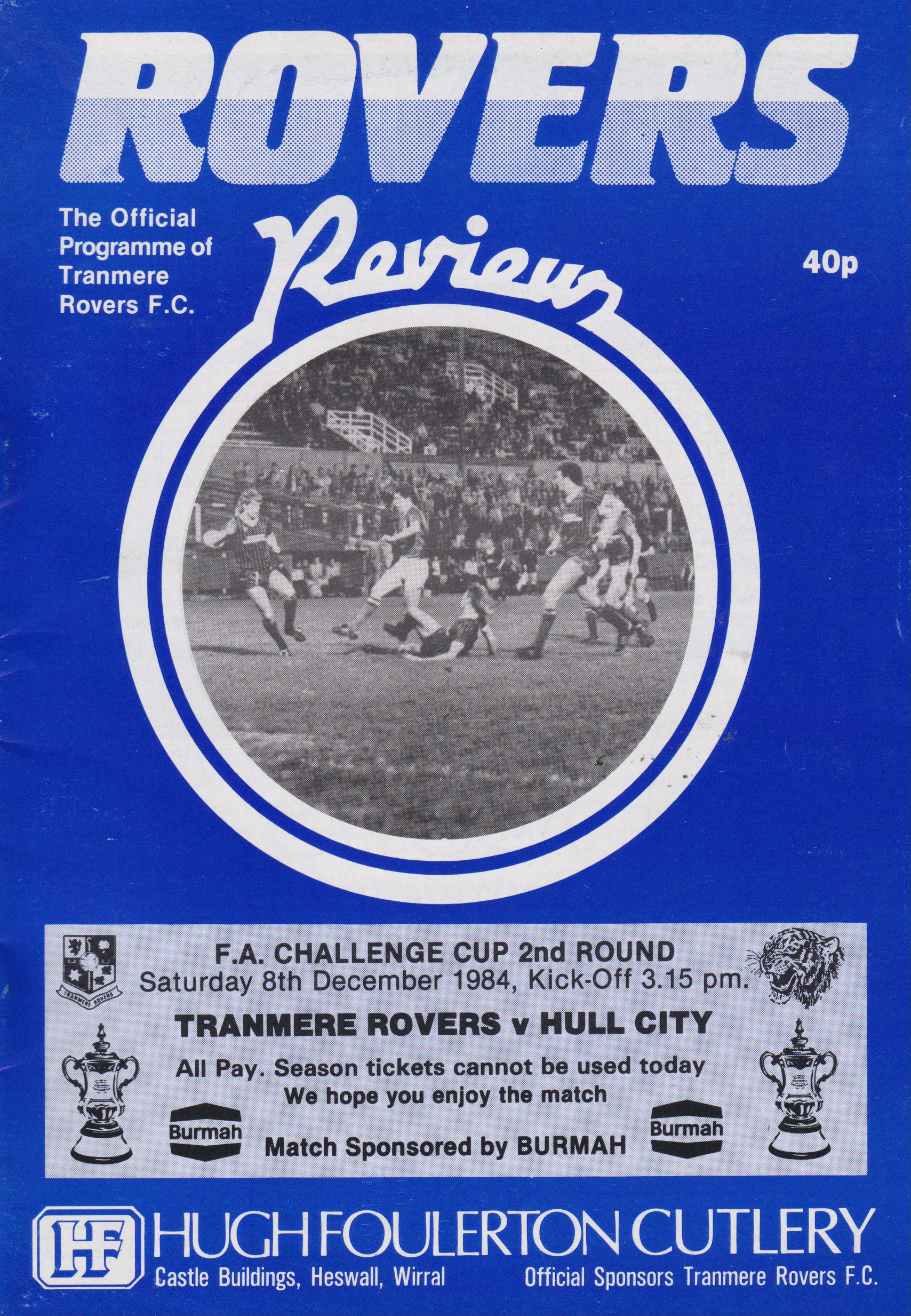 Match Programme for 08/12/1984