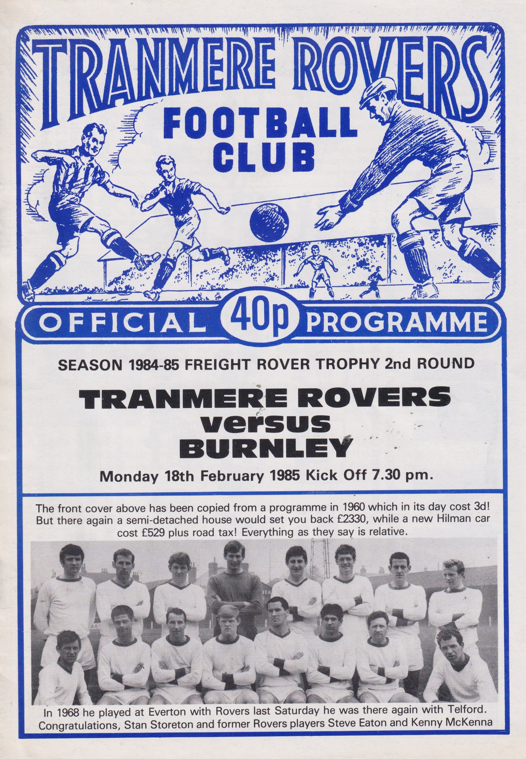 Match Programme for 19/03/1985