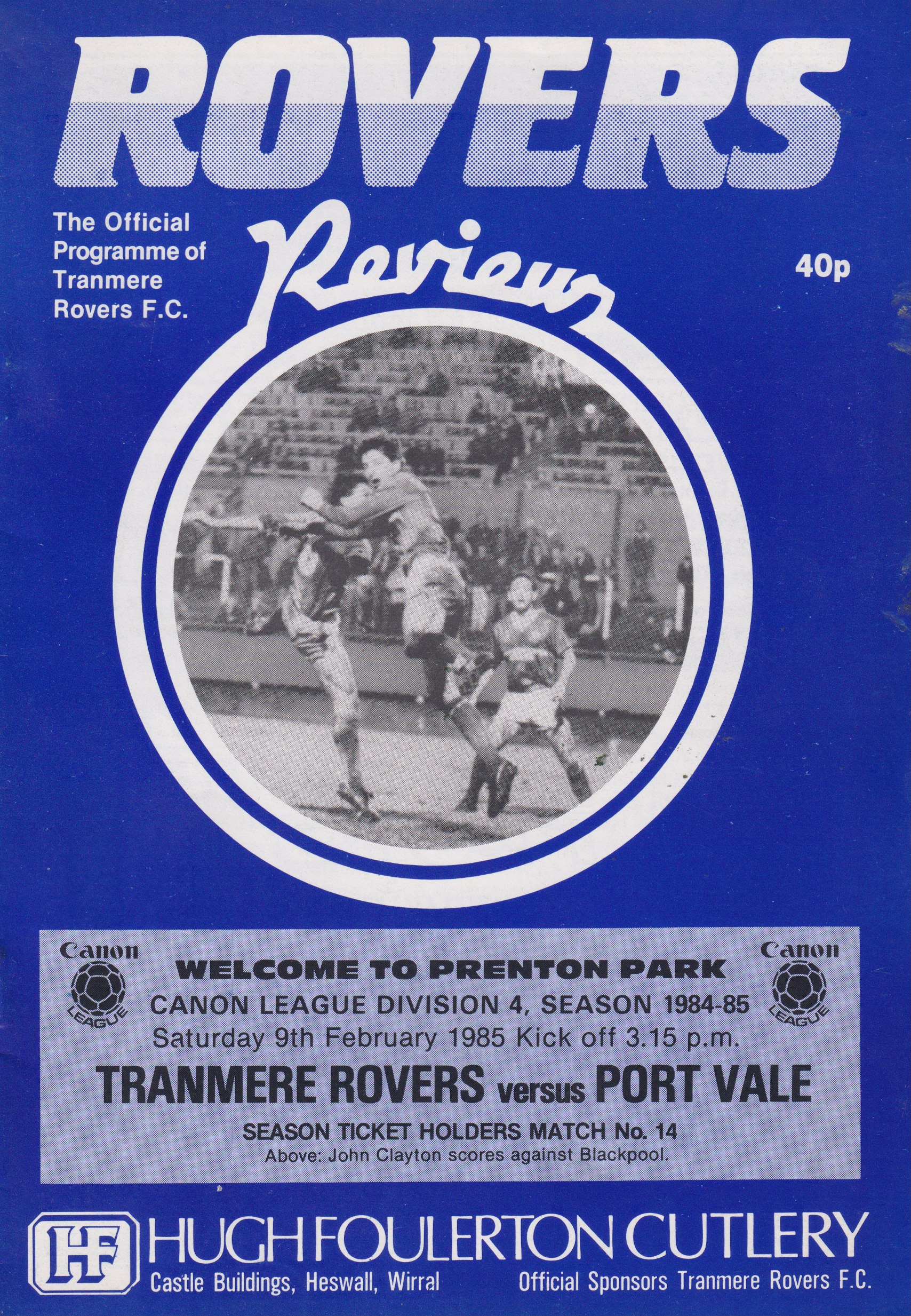 Match Programme for 01/04/1985