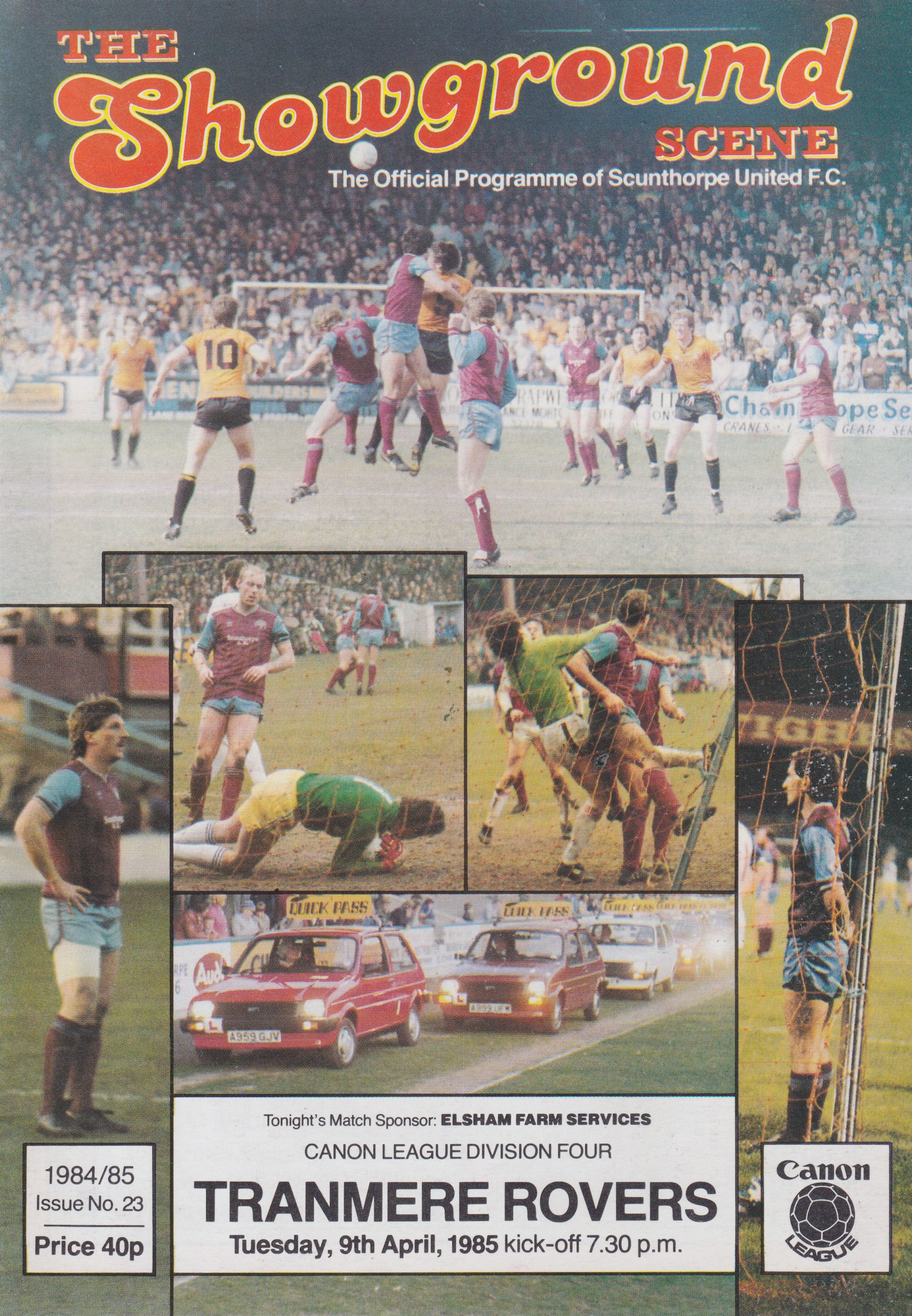 Match Programme for 09/04/1985