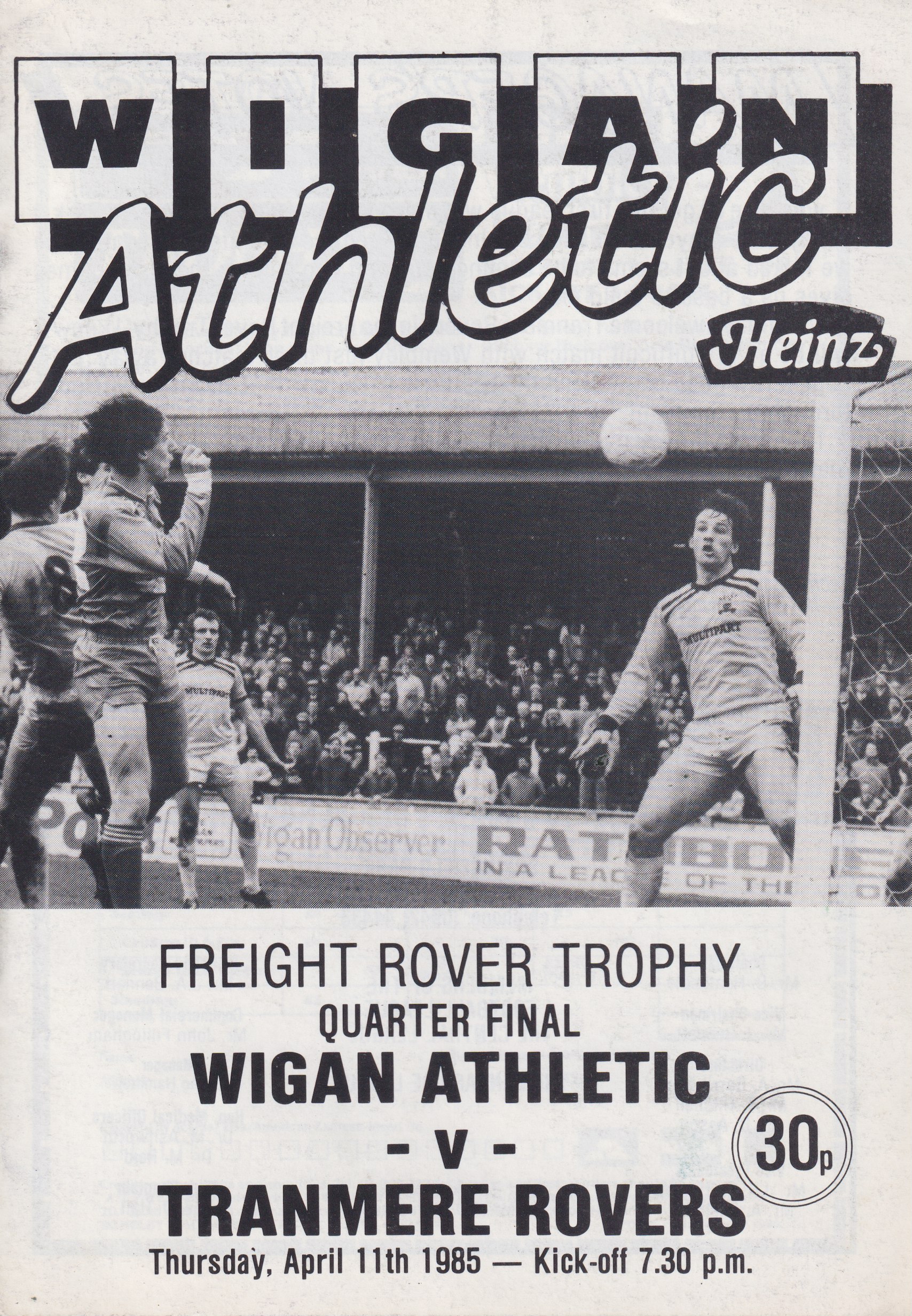 Match Programme for 11/04/1985