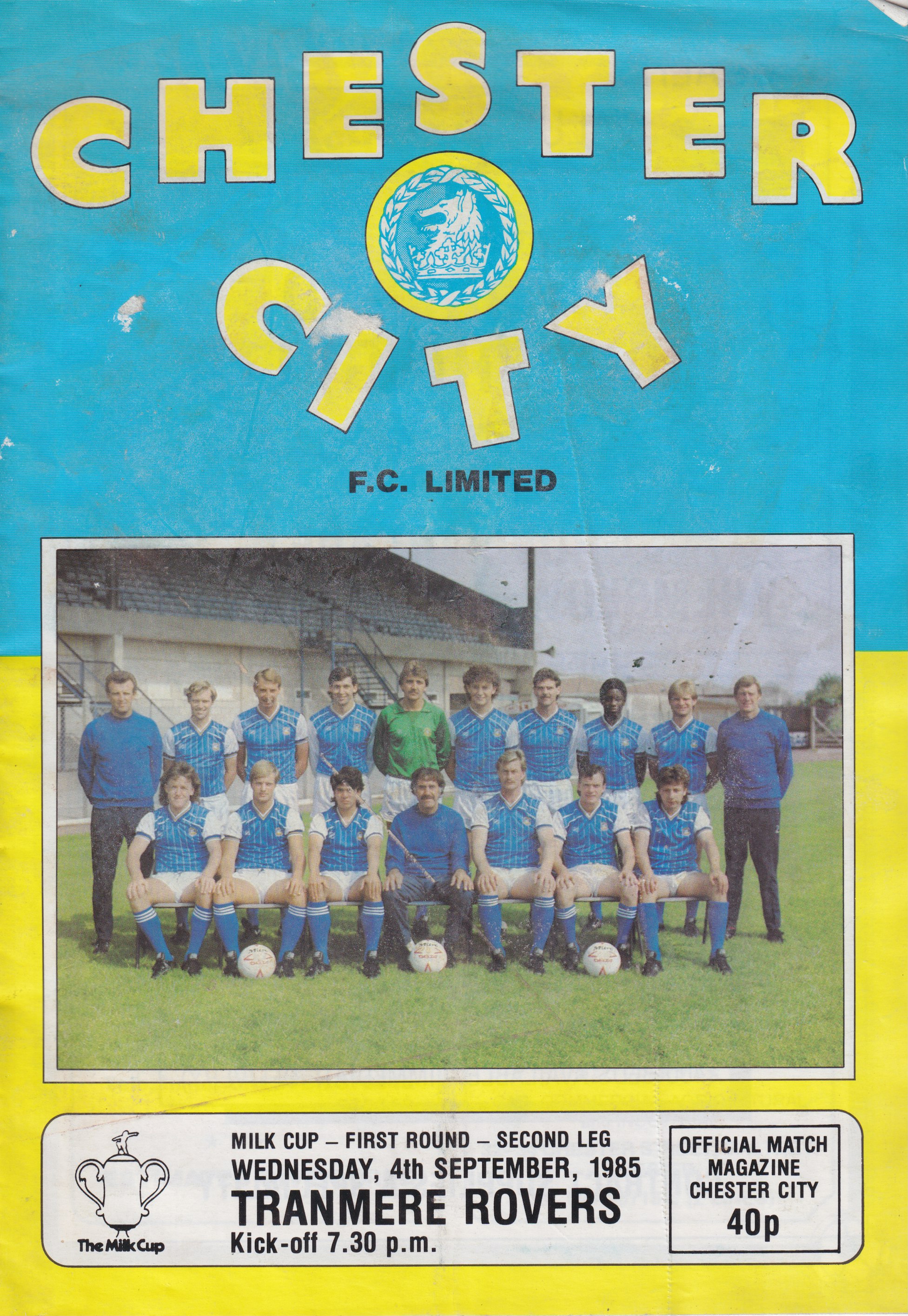Match Programme for 04/09/1985