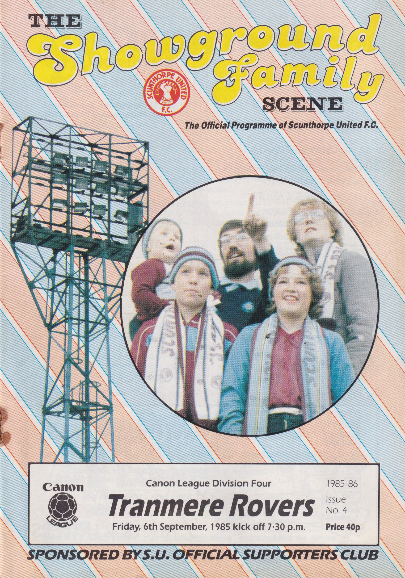 Match Programme for 06/09/1985