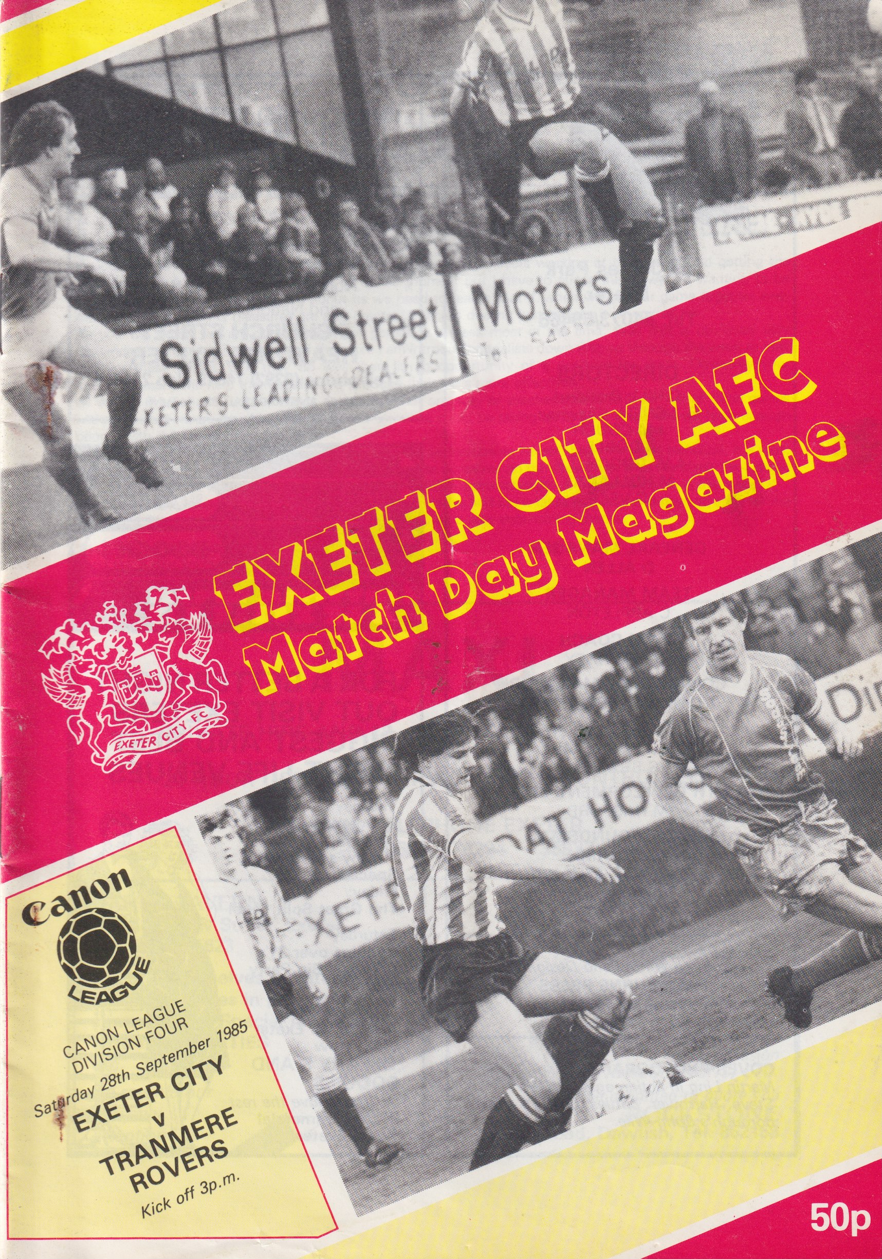 Match Programme for 28/09/1985