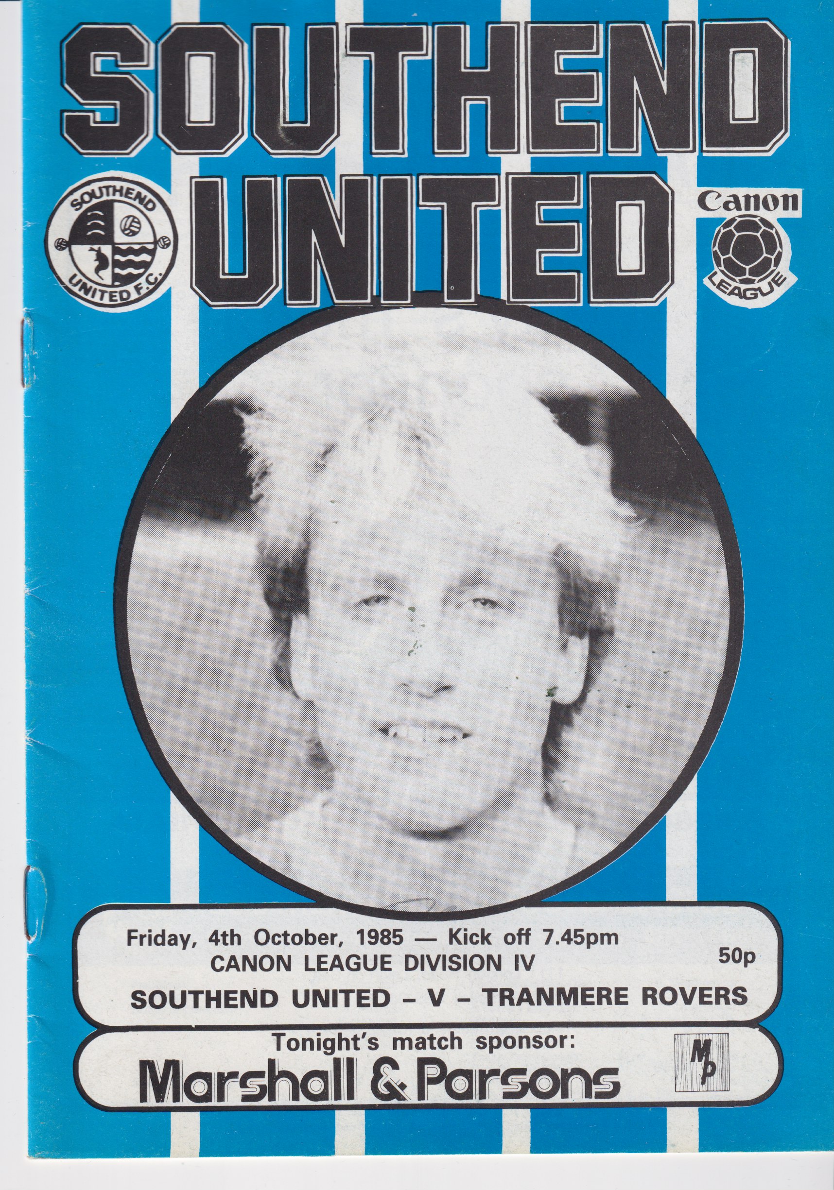 Match Programme for 04/10/1985