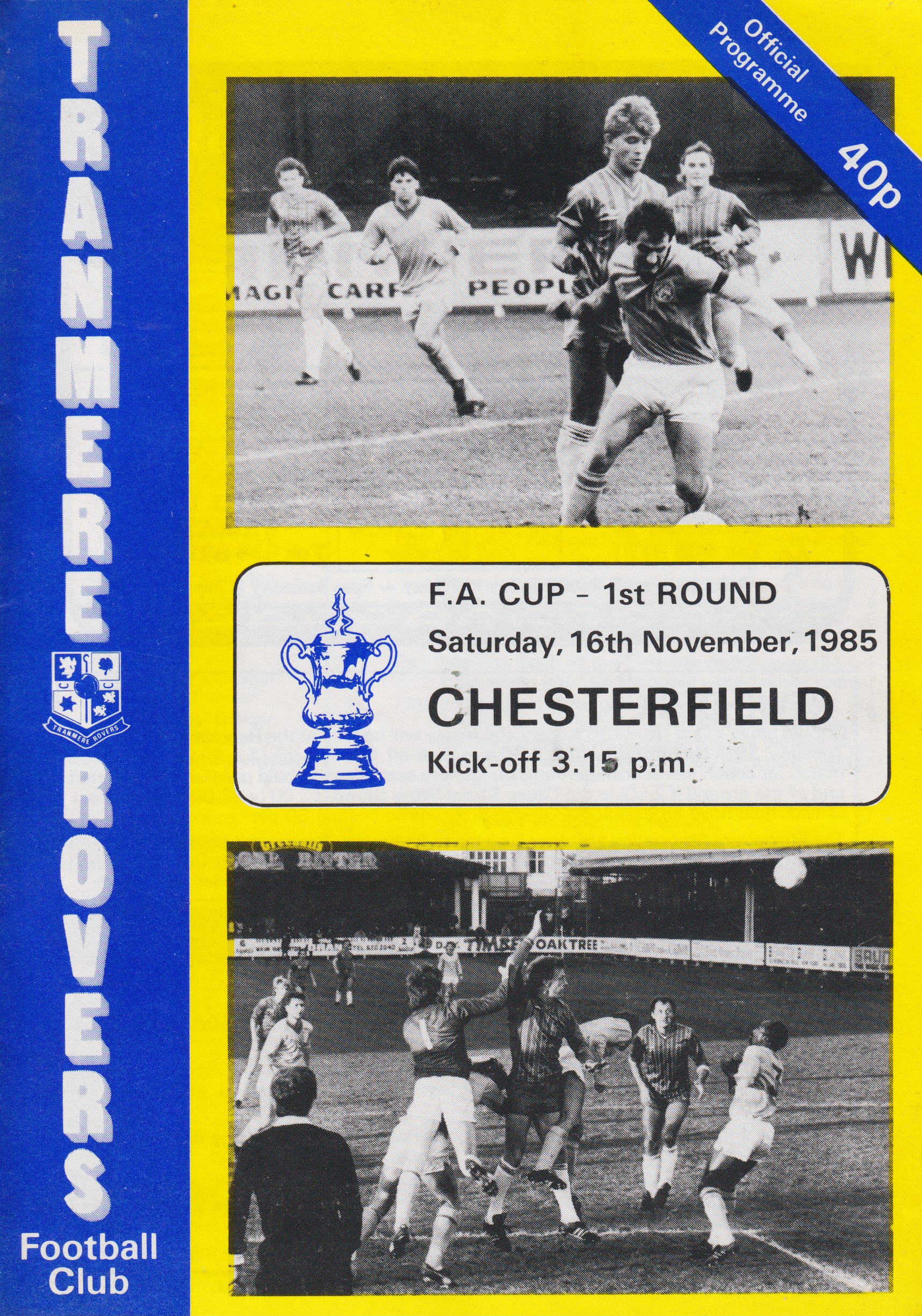 Match Programme for 16/11/1985