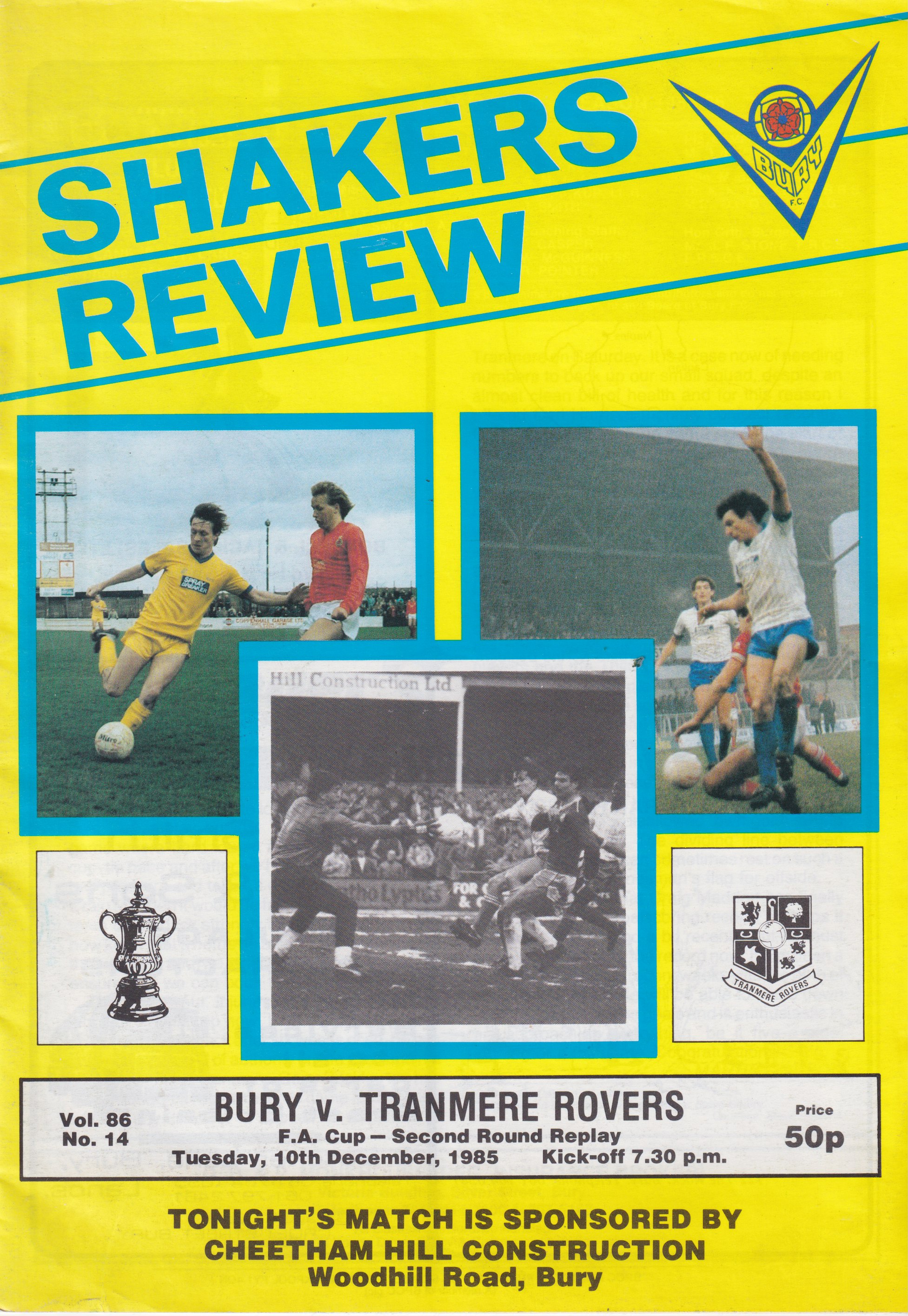 Match Programme for 10/12/1985