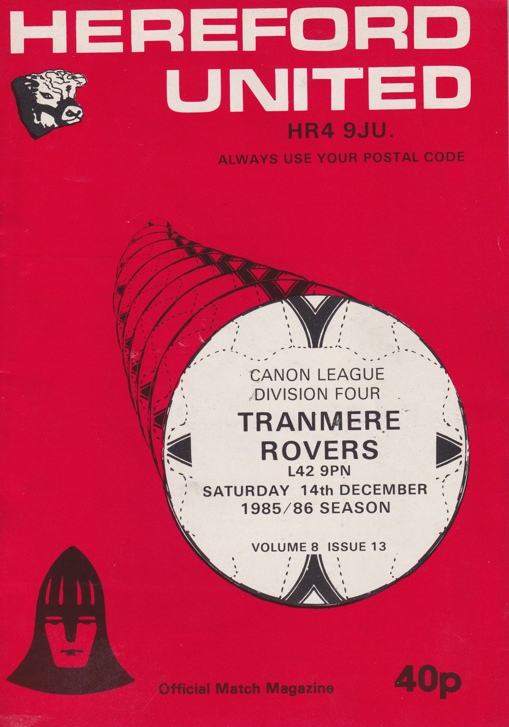 Match Programme for 14/12/1985