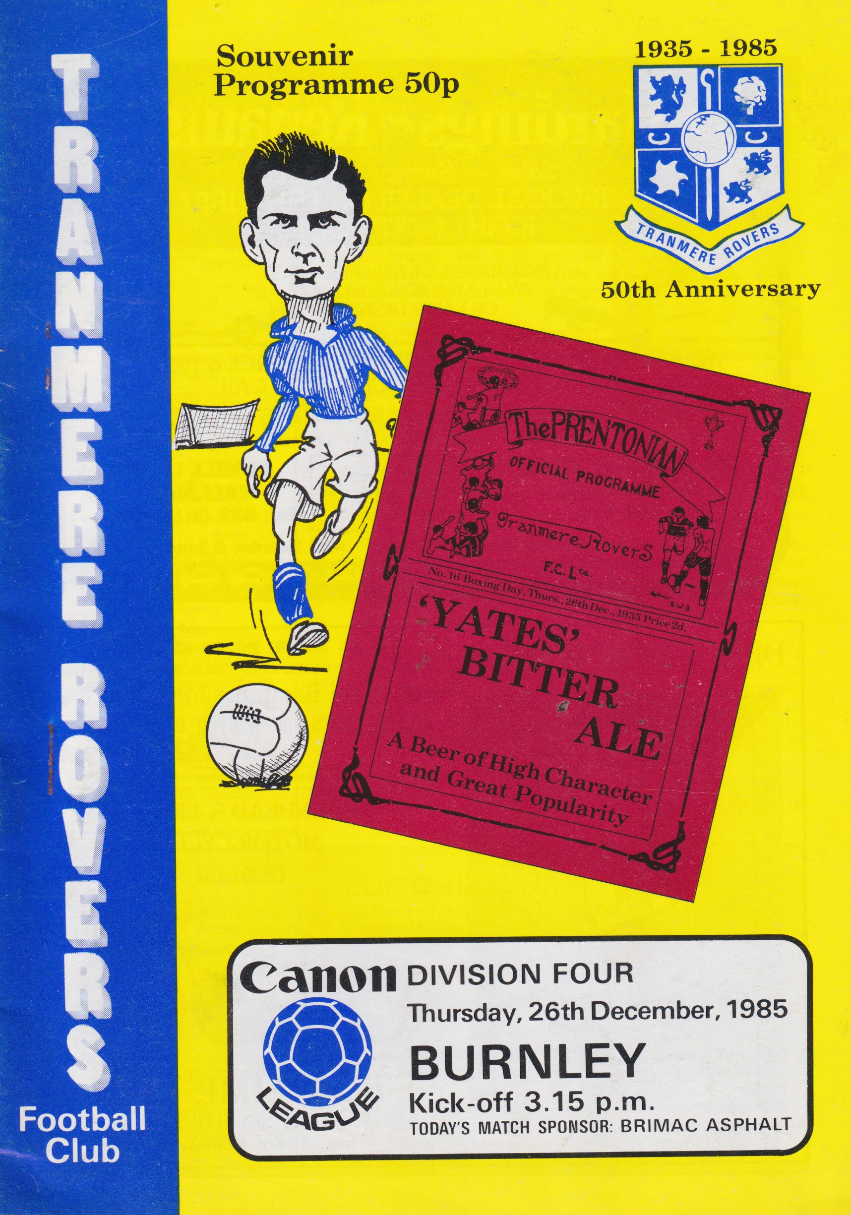 Match Programme for 26/12/1985