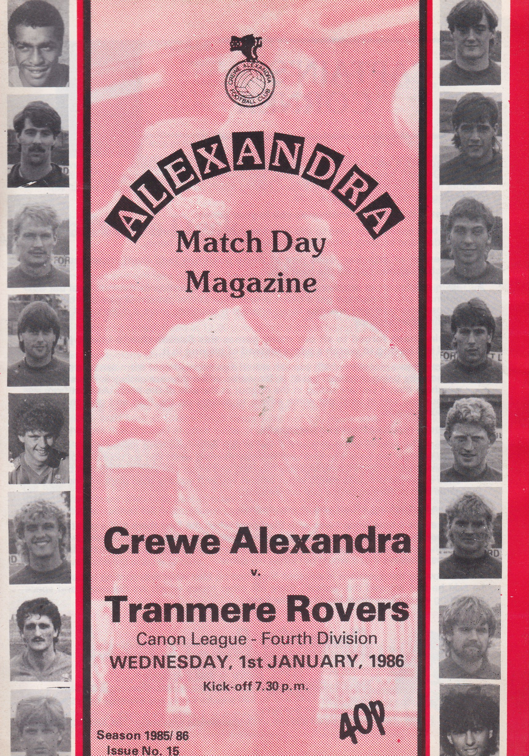 Match Programme for 18/03/1986