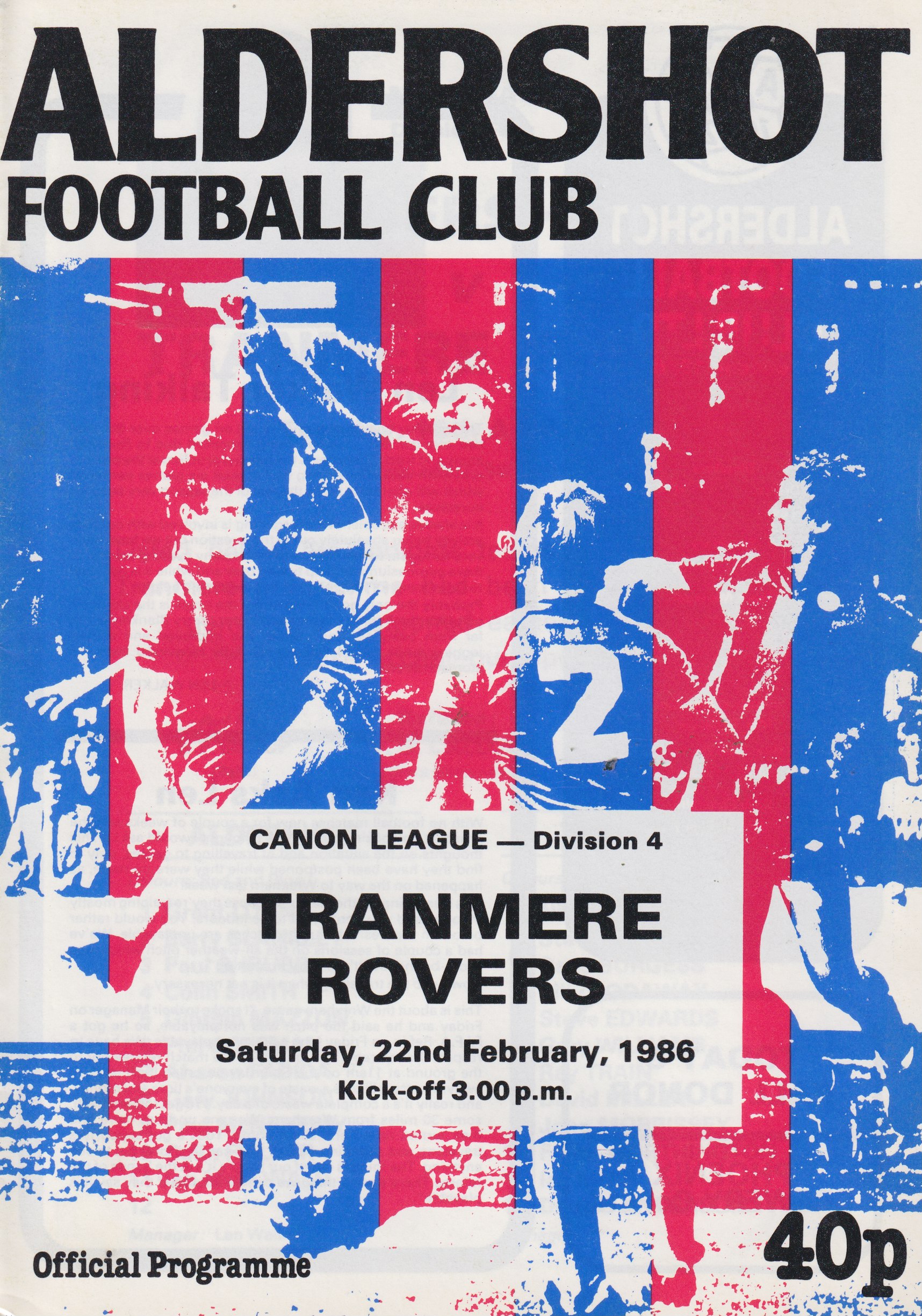 Match Programme for 15/04/1986