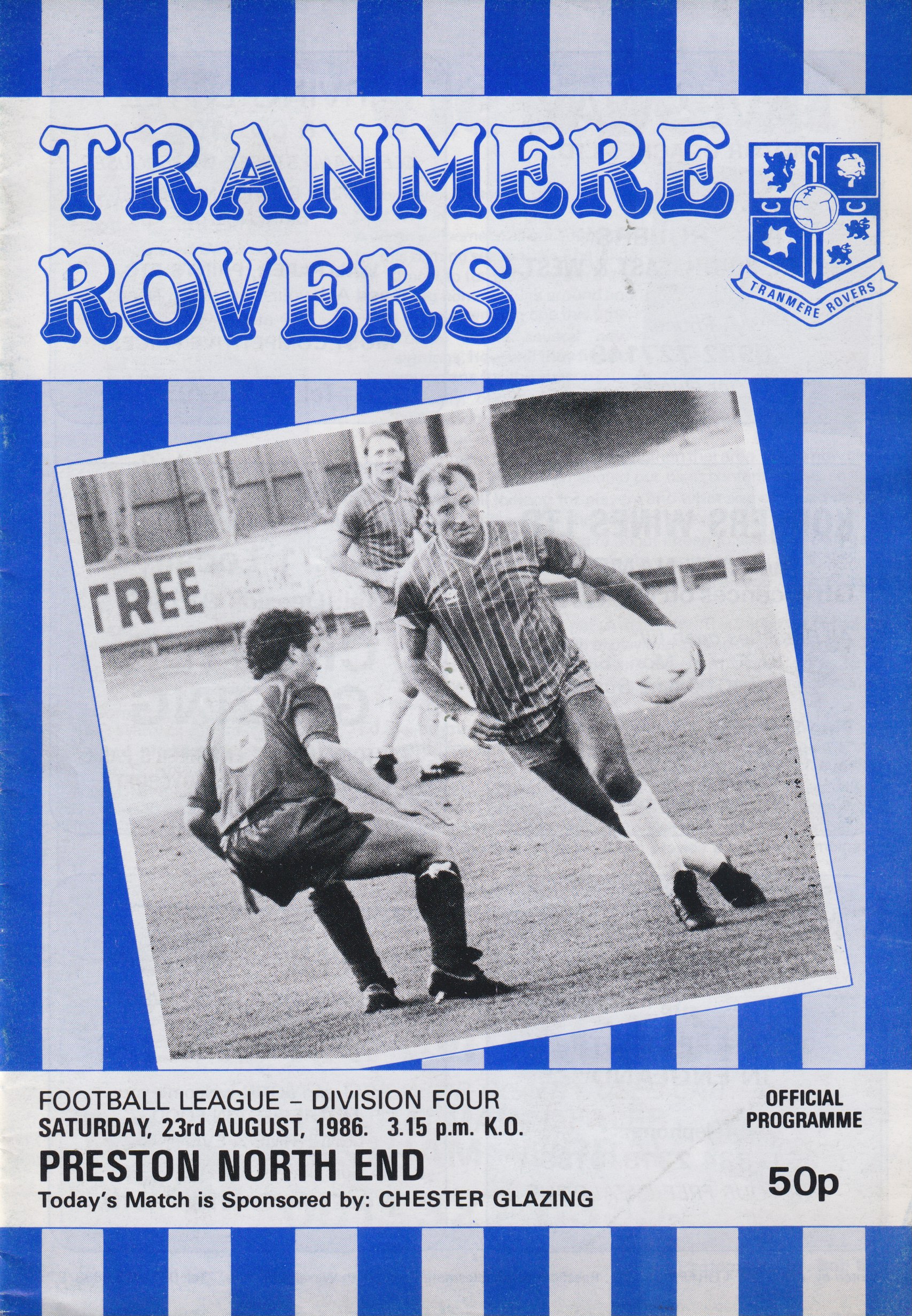Match Programme for 23/08/1986
