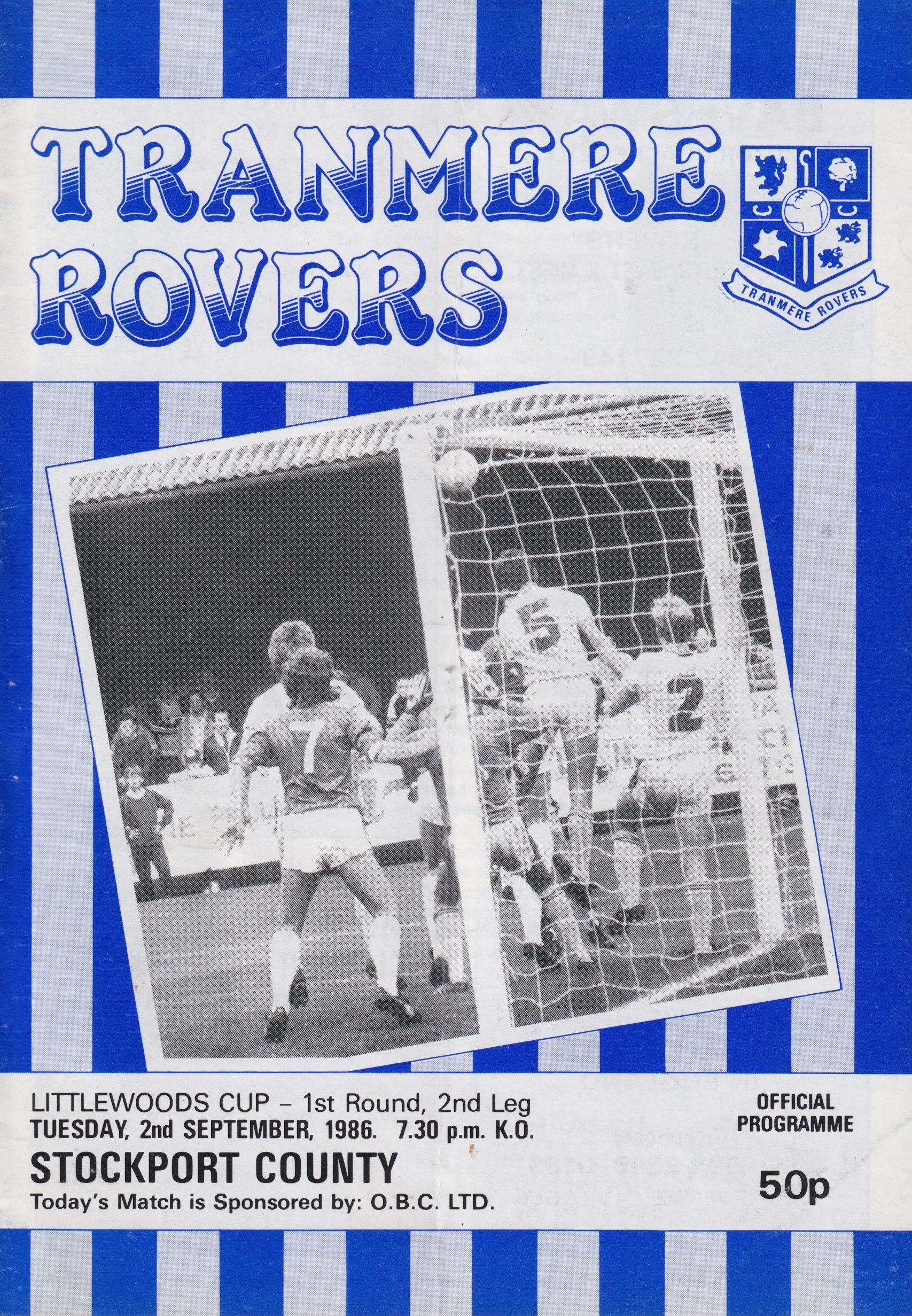 Match Programme for 02/09/1986