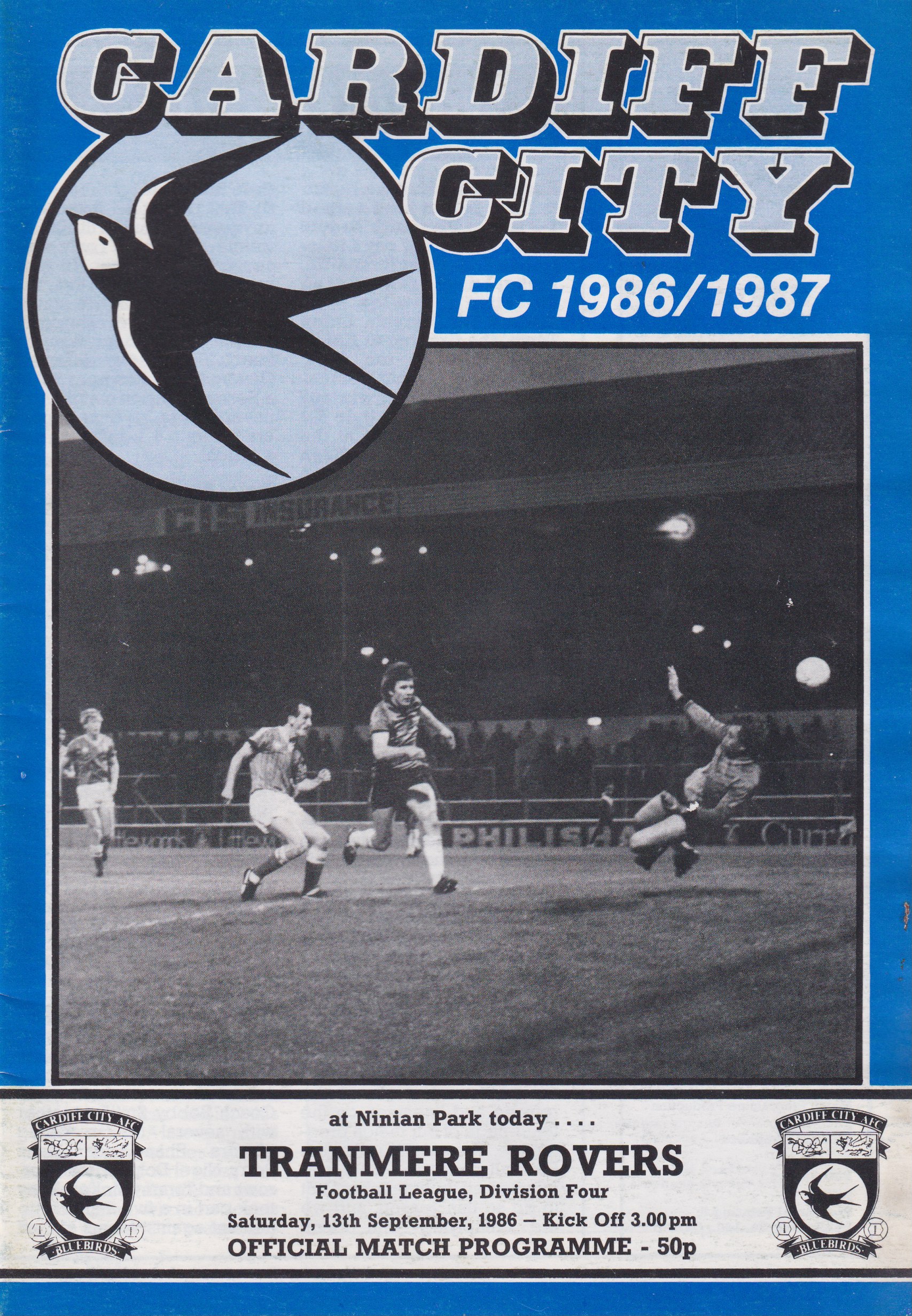 Match Programme for 13/09/1986