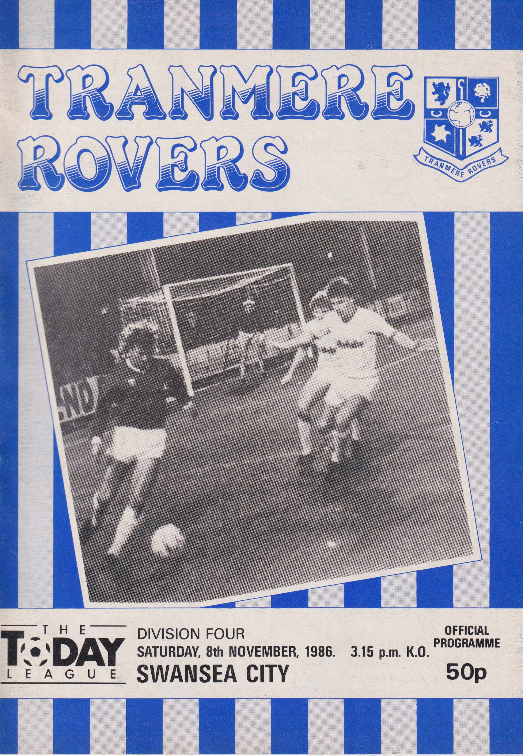 Match Programme for 08/11/1986