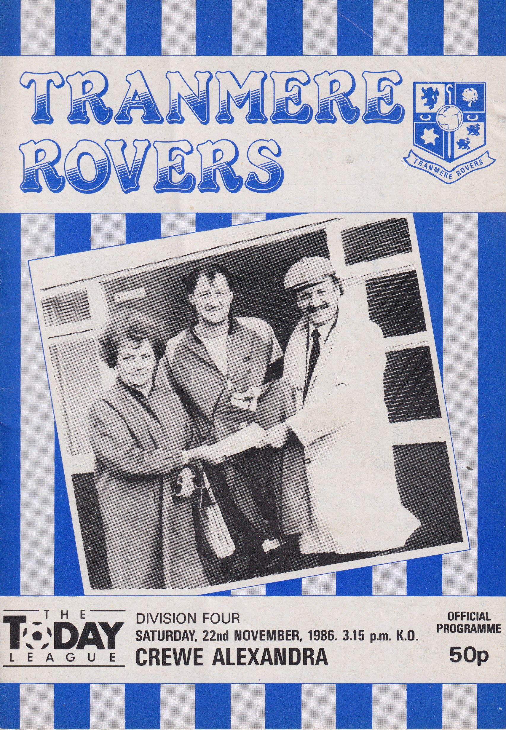 Match Programme for 22/11/1986
