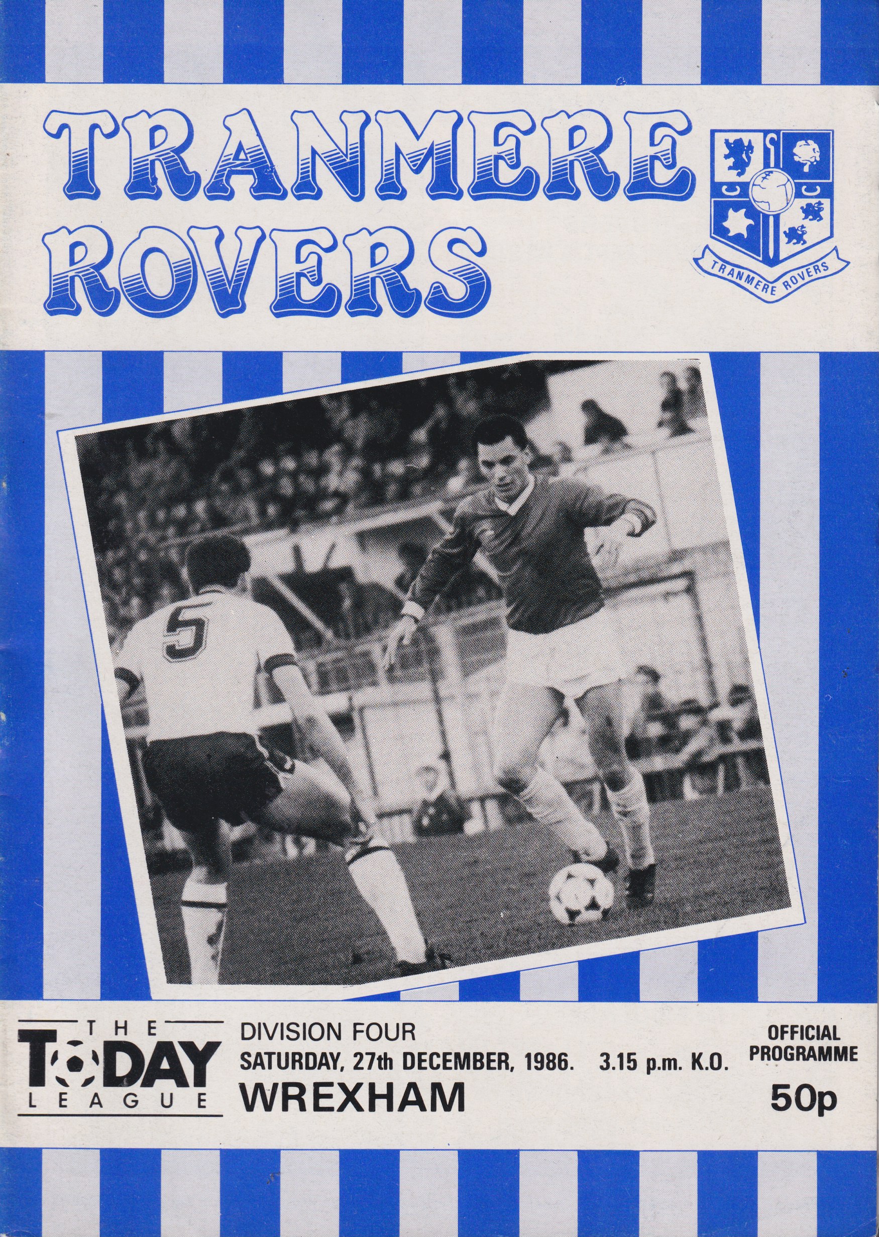 Match Programme for 27/12/1986