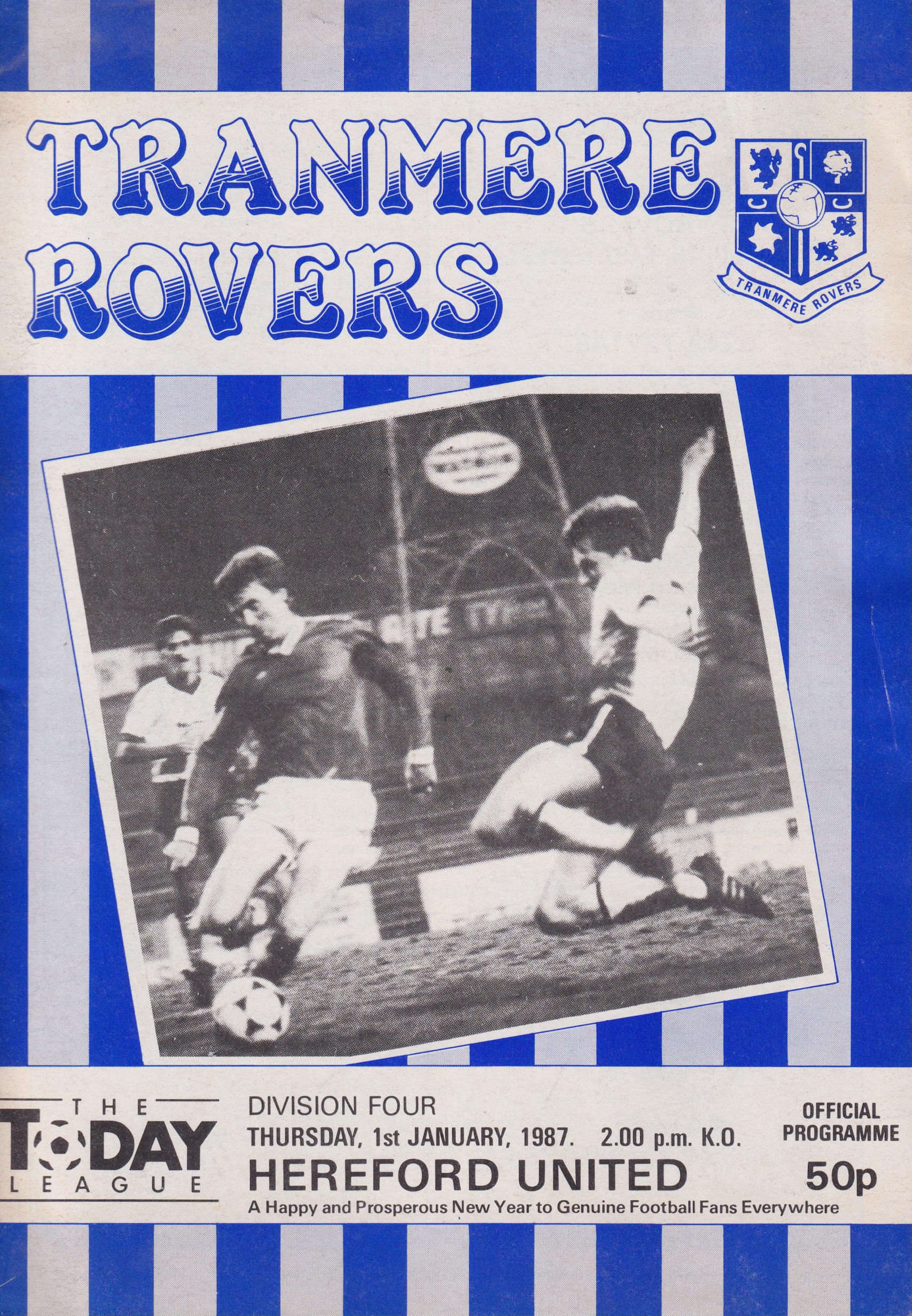 Match Programme for 01/01/1987