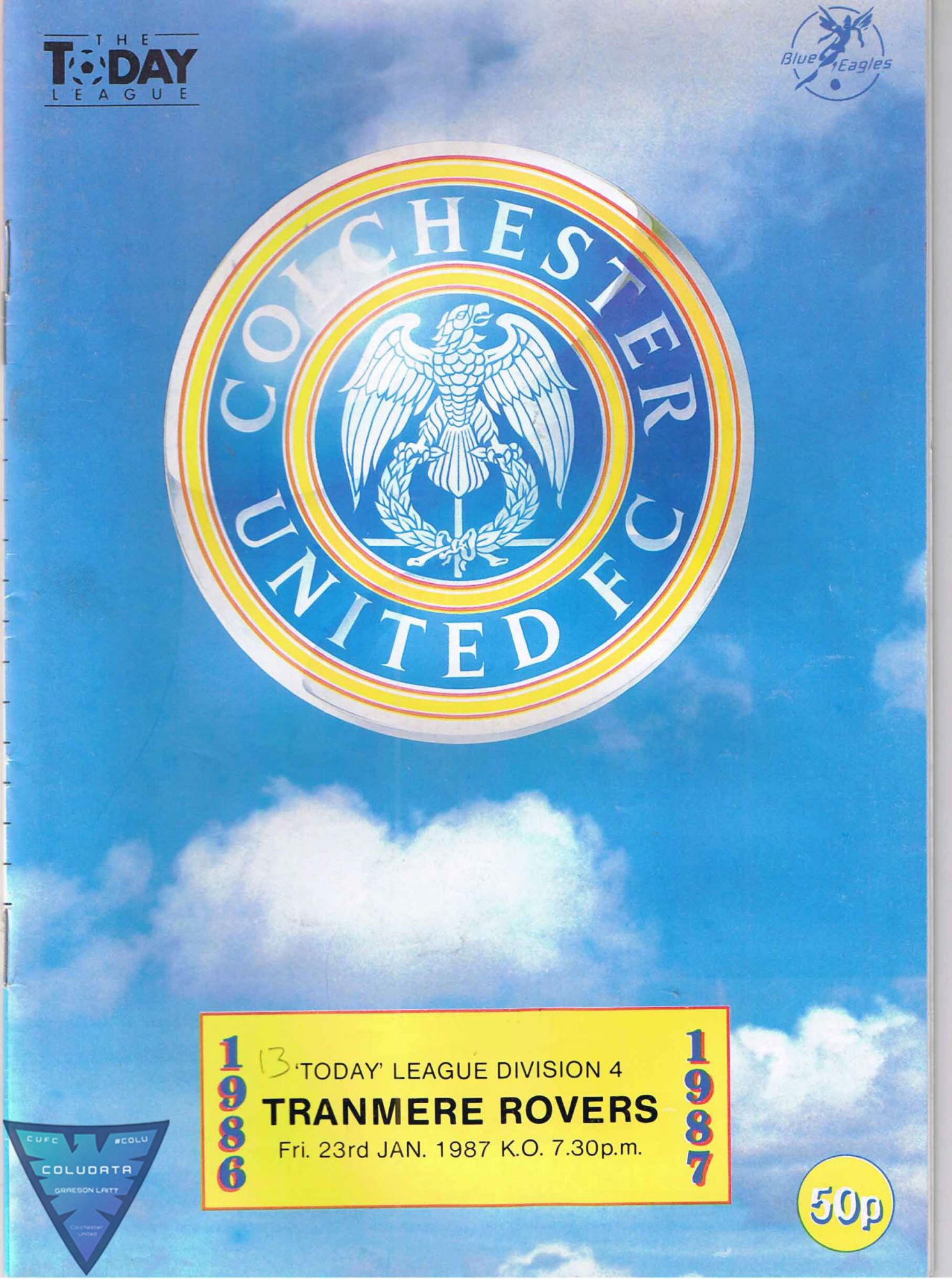Match Programme for 23/01/1987