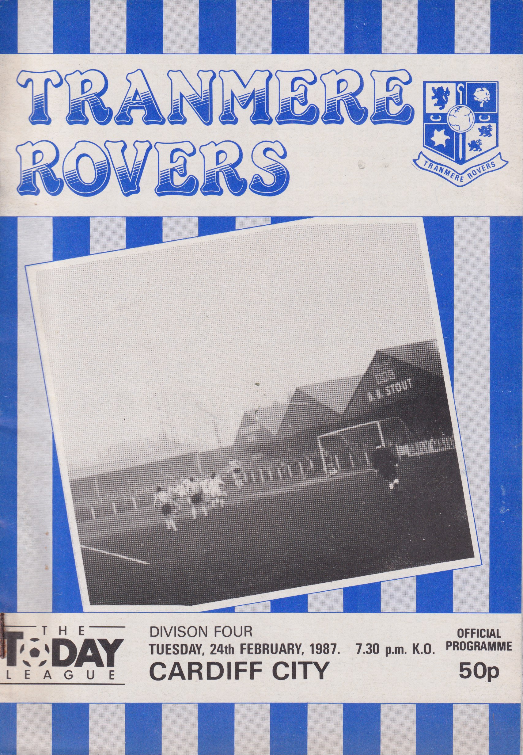 Match Programme for 24/02/1987