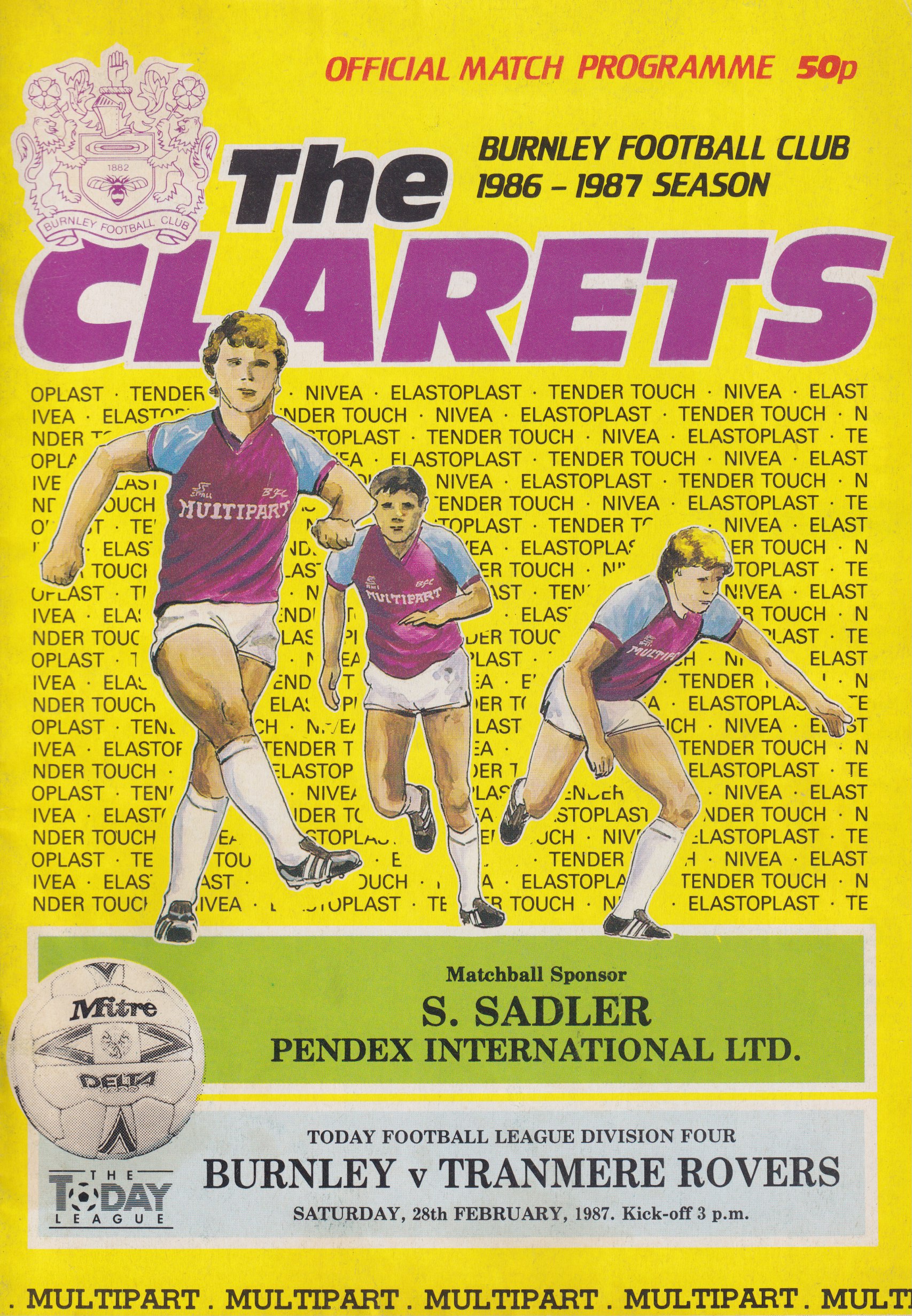 Match Programme for 28/02/1987