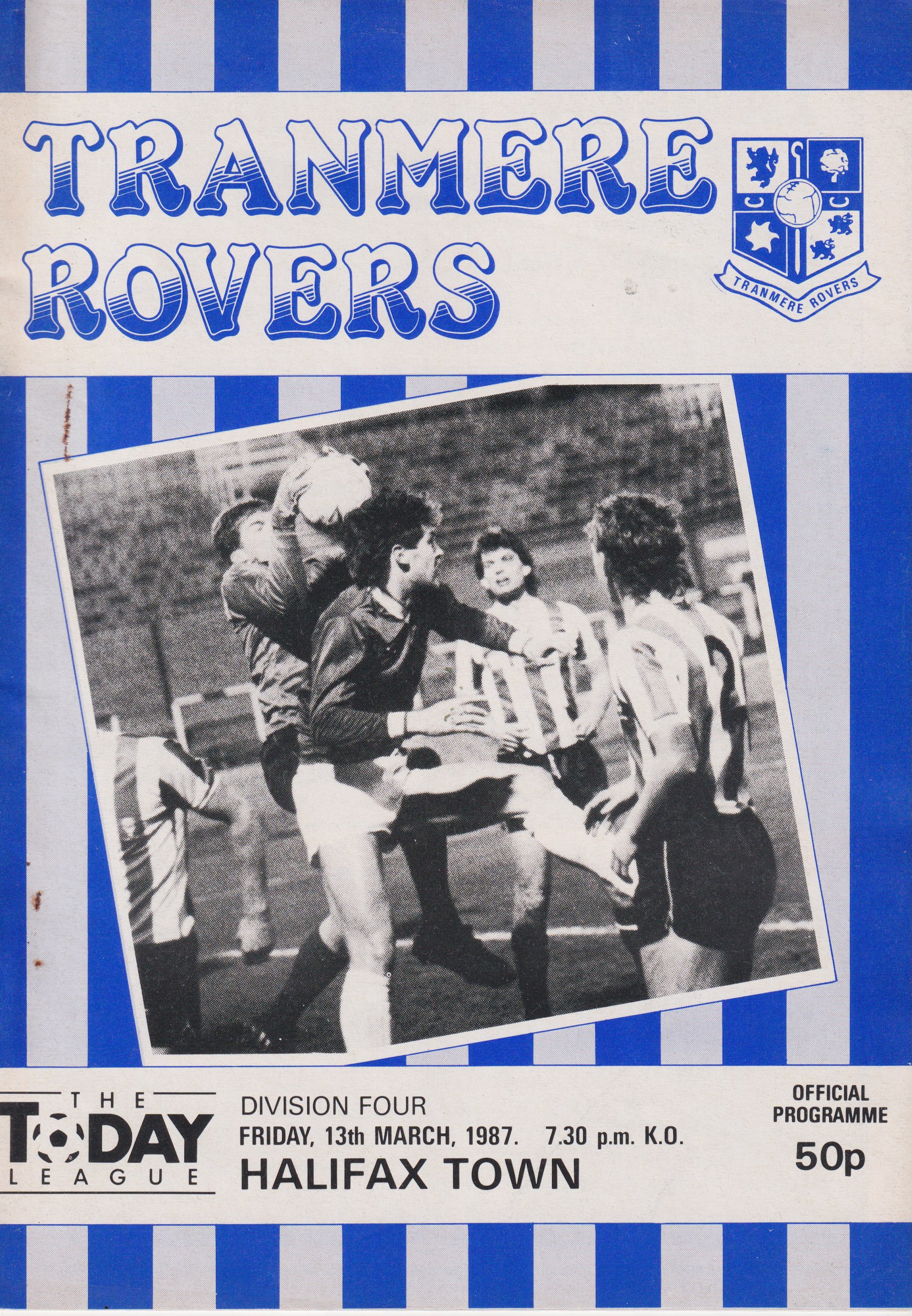 Match Programme for 13/03/1987