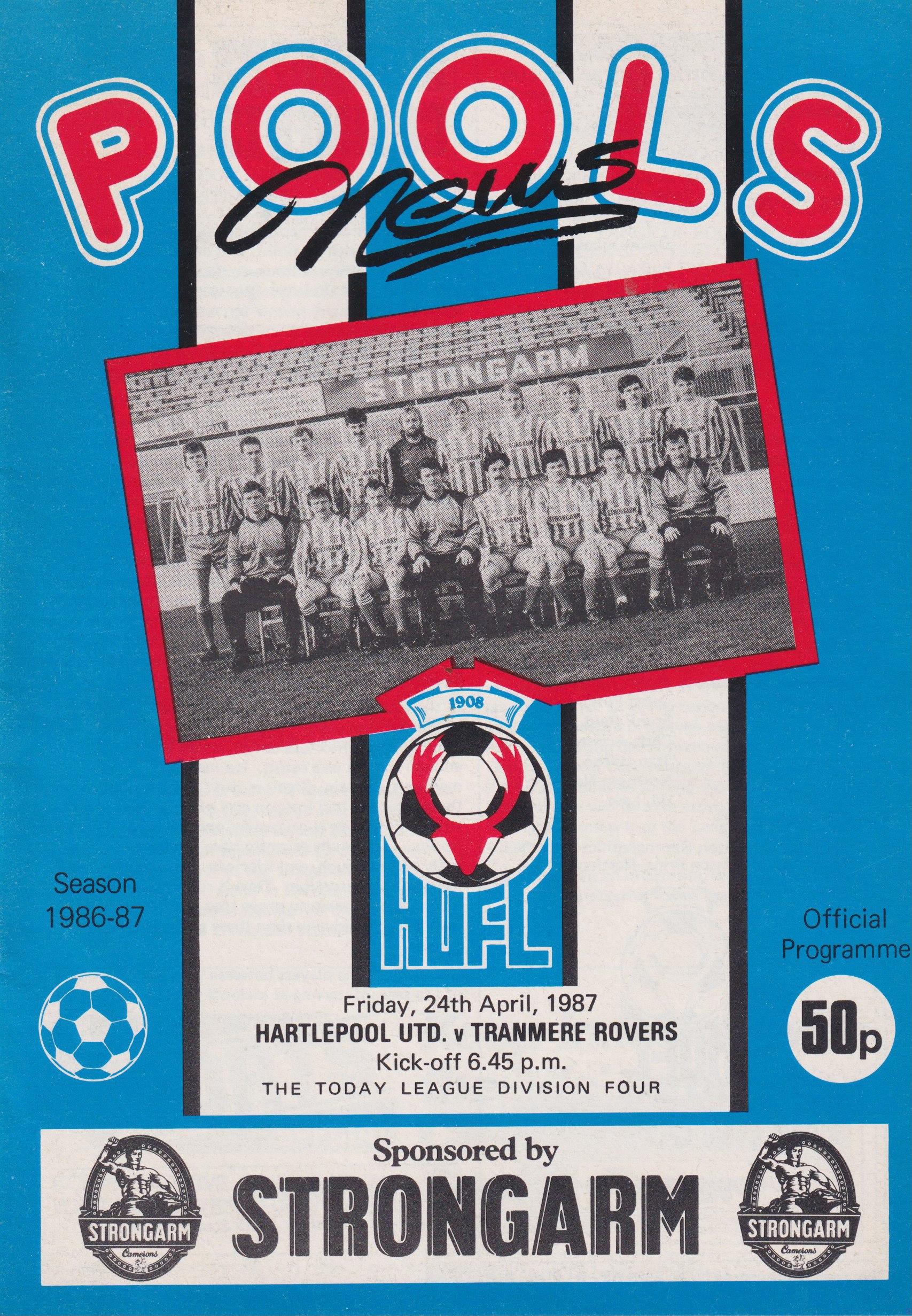 Match Programme for 24/04/1987